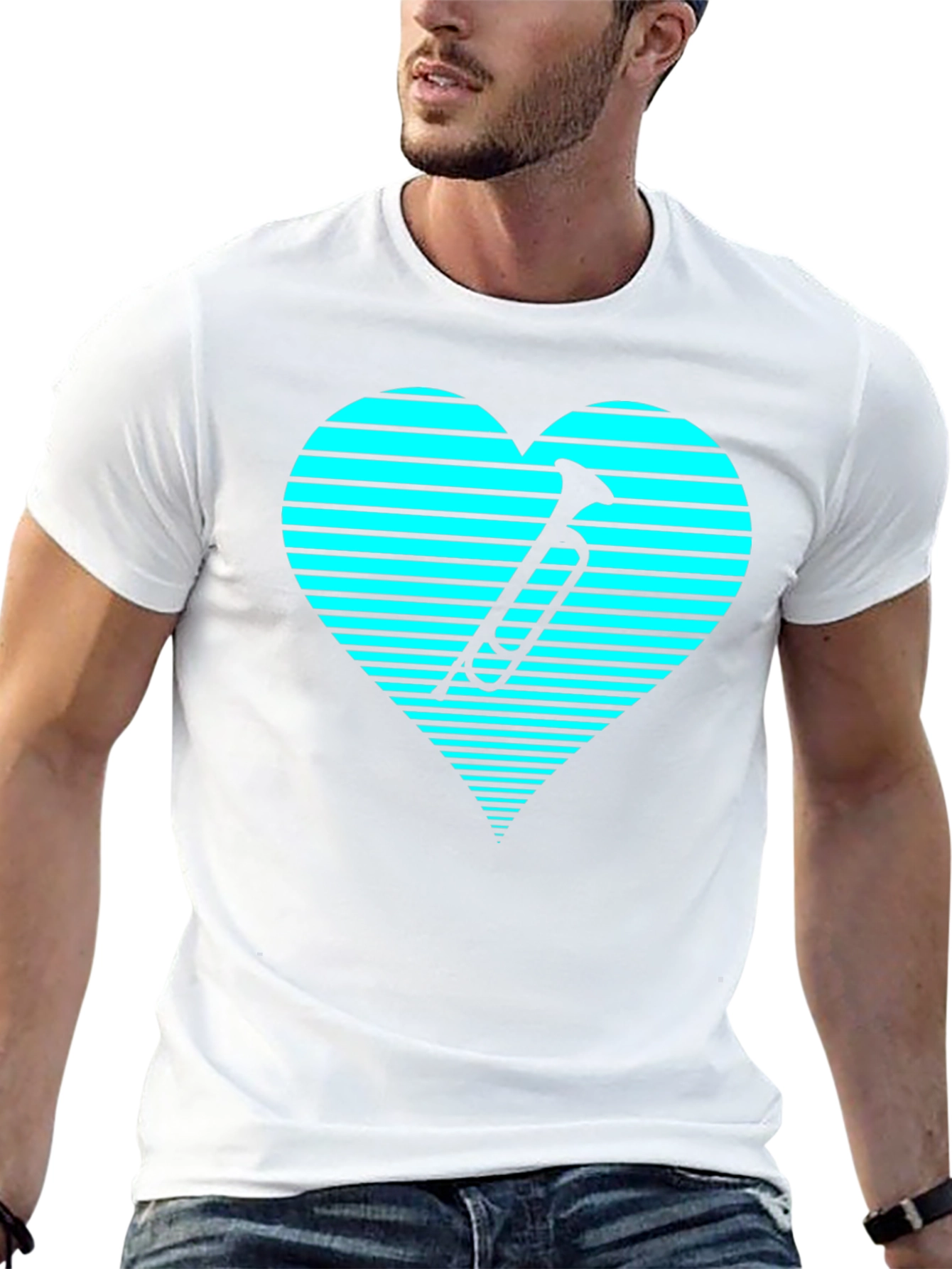 Trumpet Heartbeat T-Shirt - Unique Music Lover Gift