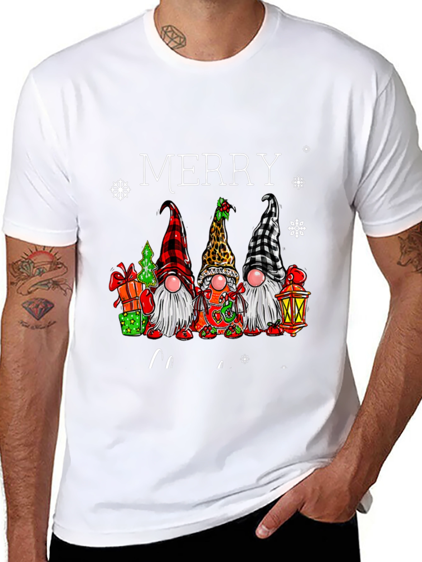 Merry Christmas Gnomes Graphic T-Shirt