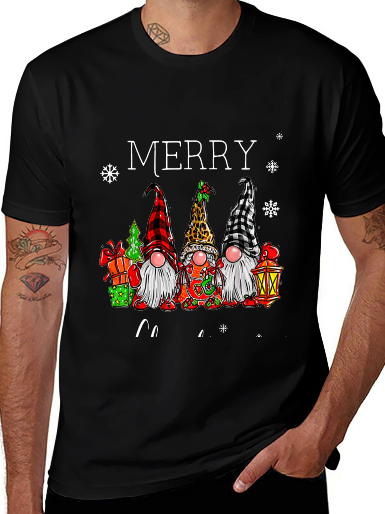Merry Christmas Gnomes Graphic T-Shirt