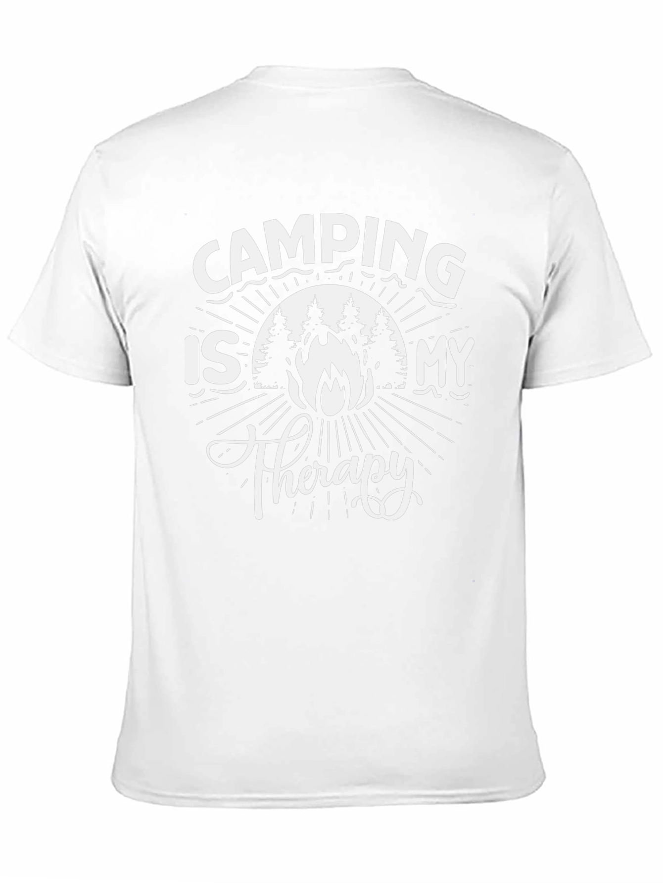 Camping Is My Therapy Graphic Tee - Black