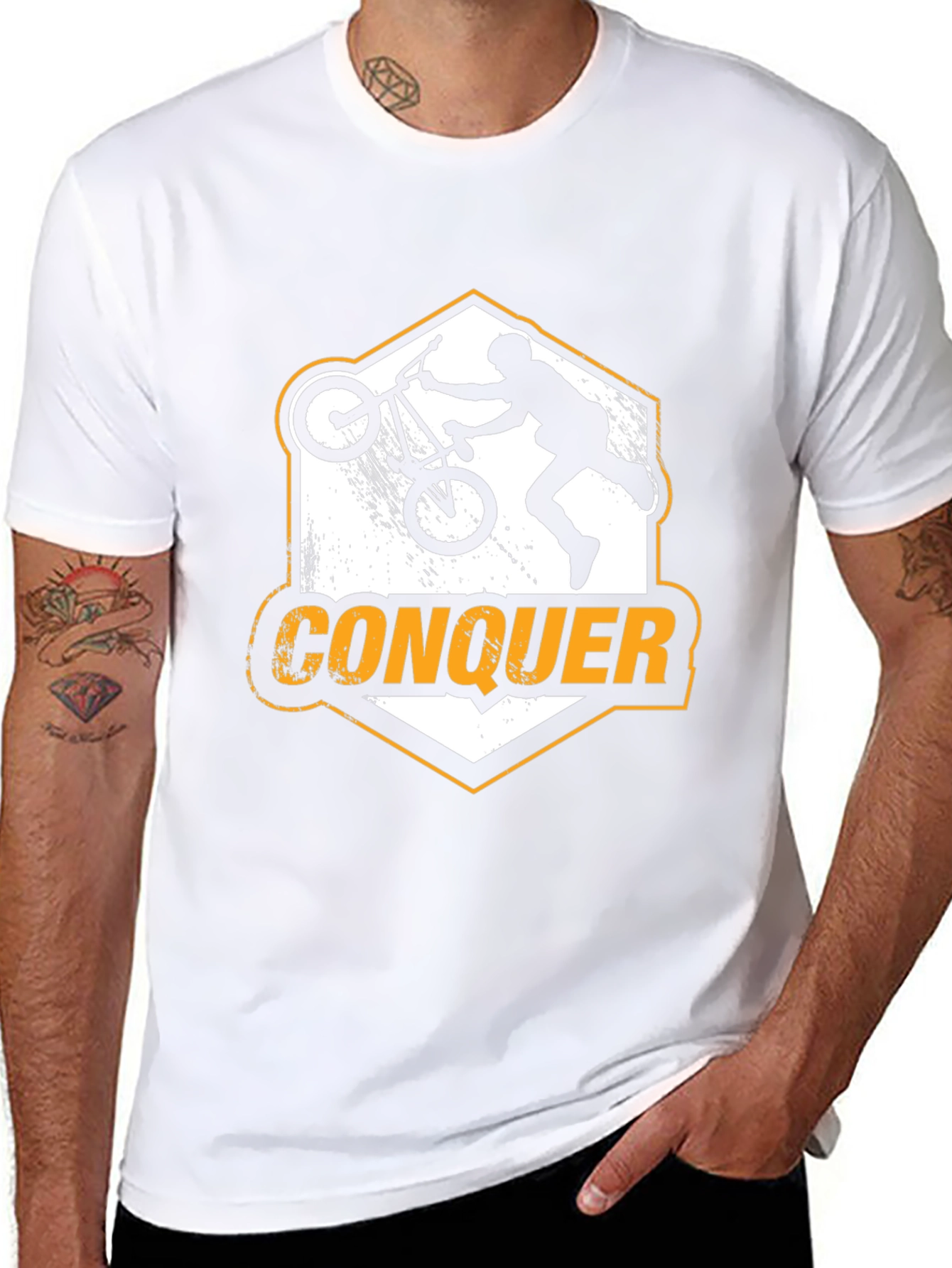 BMX Conquer T-Shirt - Black Graphic Tee