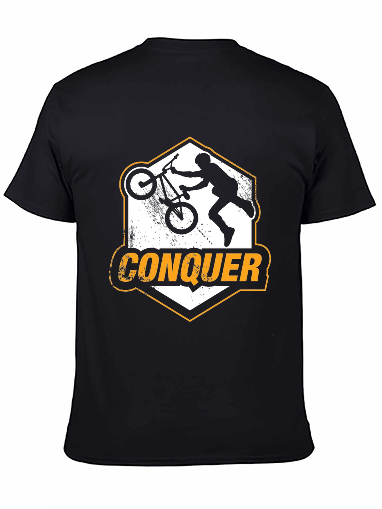 BMX Conquer T-Shirt - Black Graphic Tee