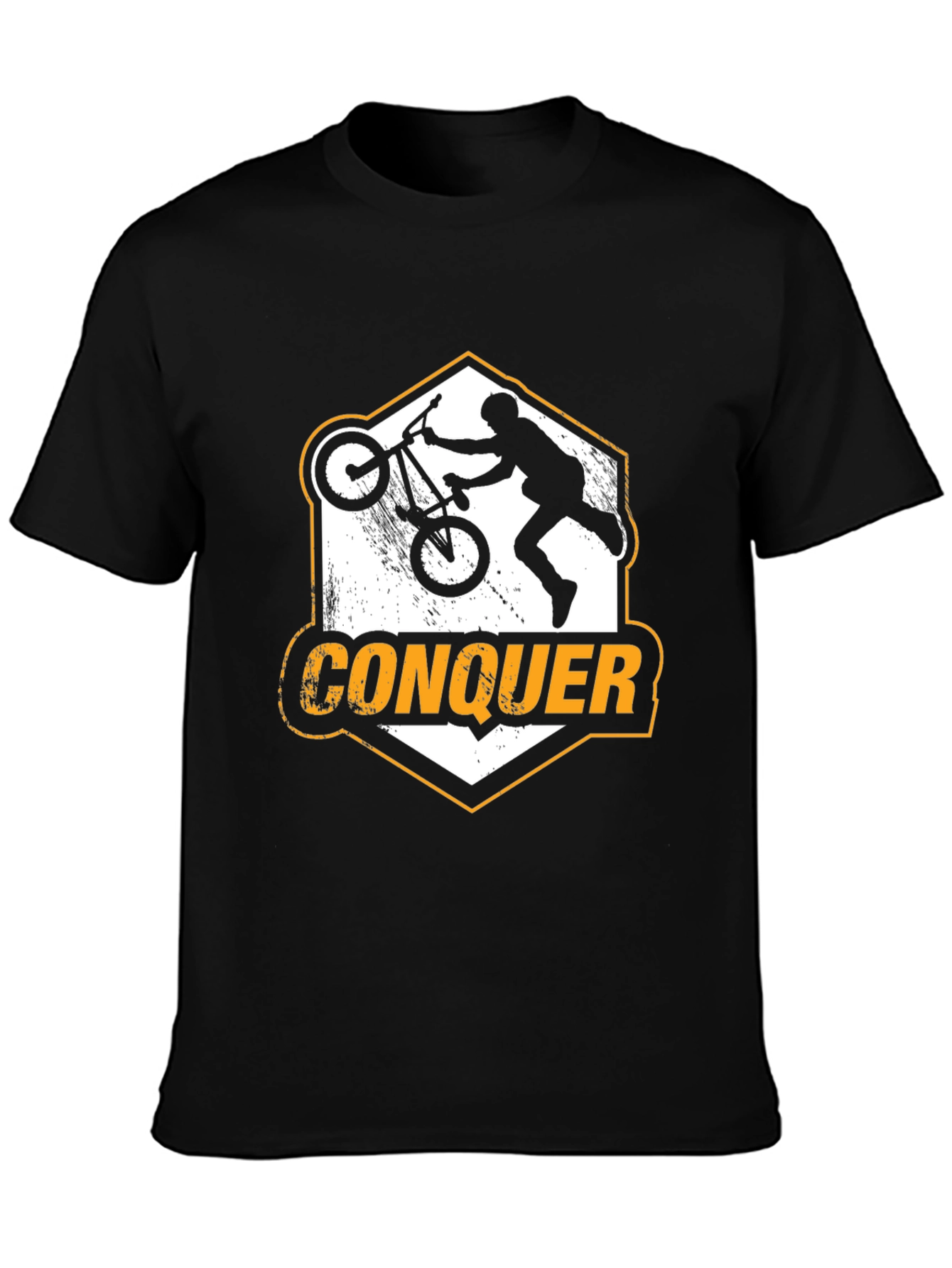 BMX Conquer T-Shirt - Black Graphic Tee