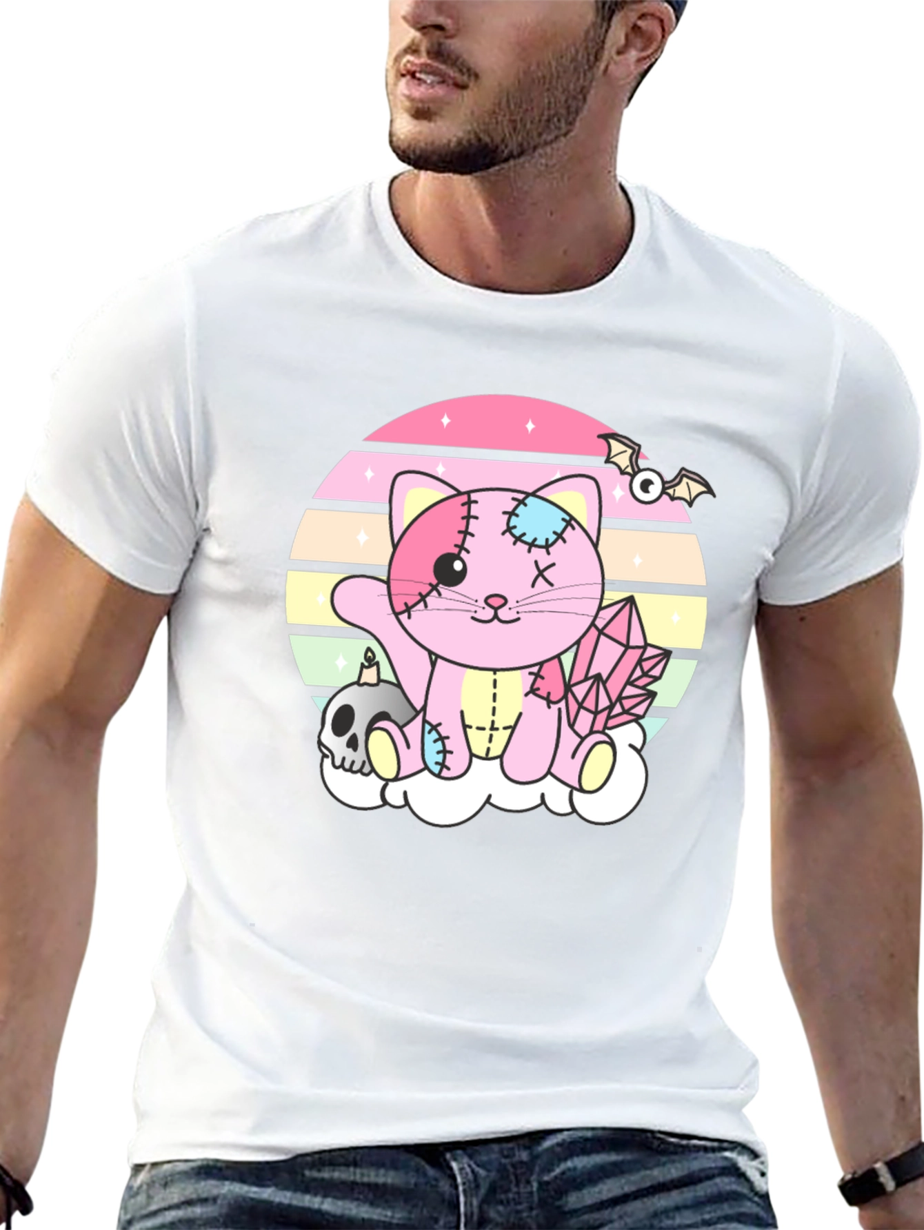 Cute Pastel Goth Zombie Kitty T-Shirt