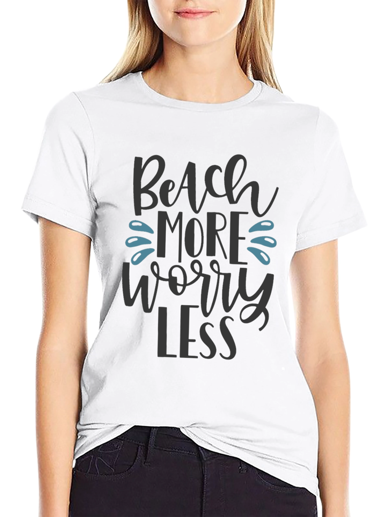 Beach More Worry Less Graphic Tee