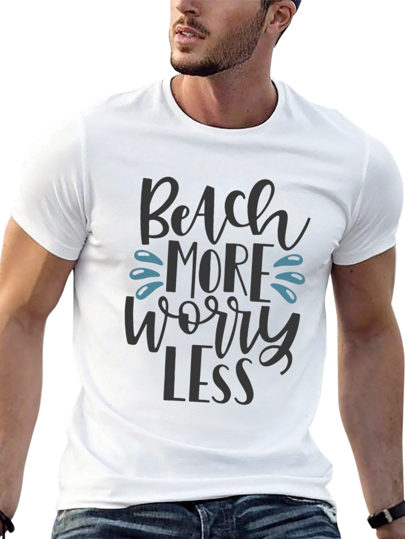 Beach More Worry Less Graphic Tee