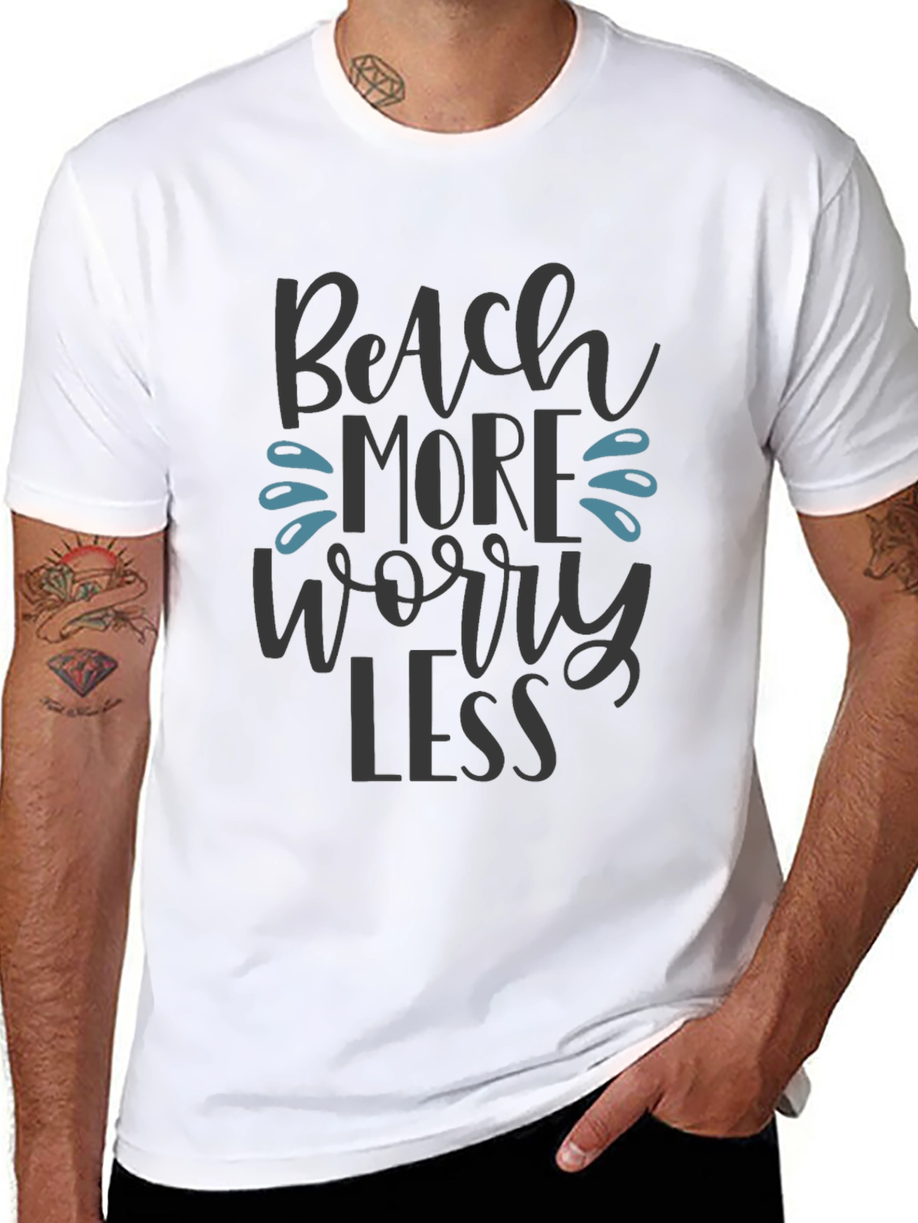 Beach More Worry Less Graphic Tee