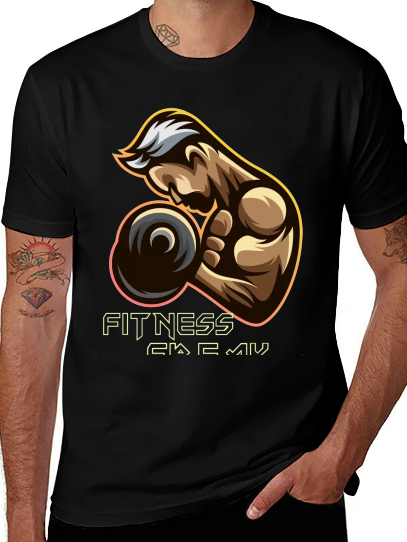 Fitness Academy Graphic Tee - Black T-Shirt