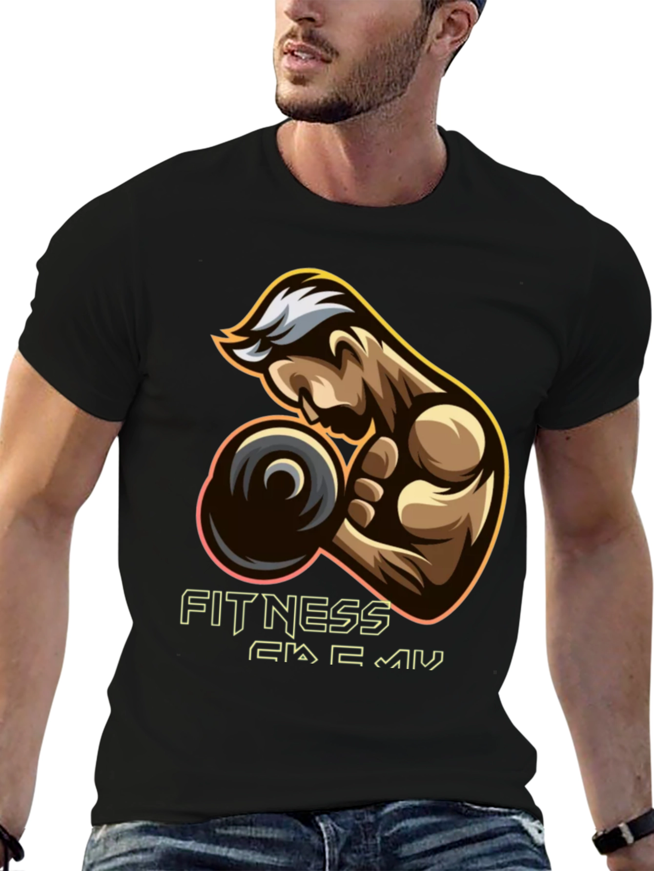 Fitness Academy Graphic Tee - Black T-Shirt