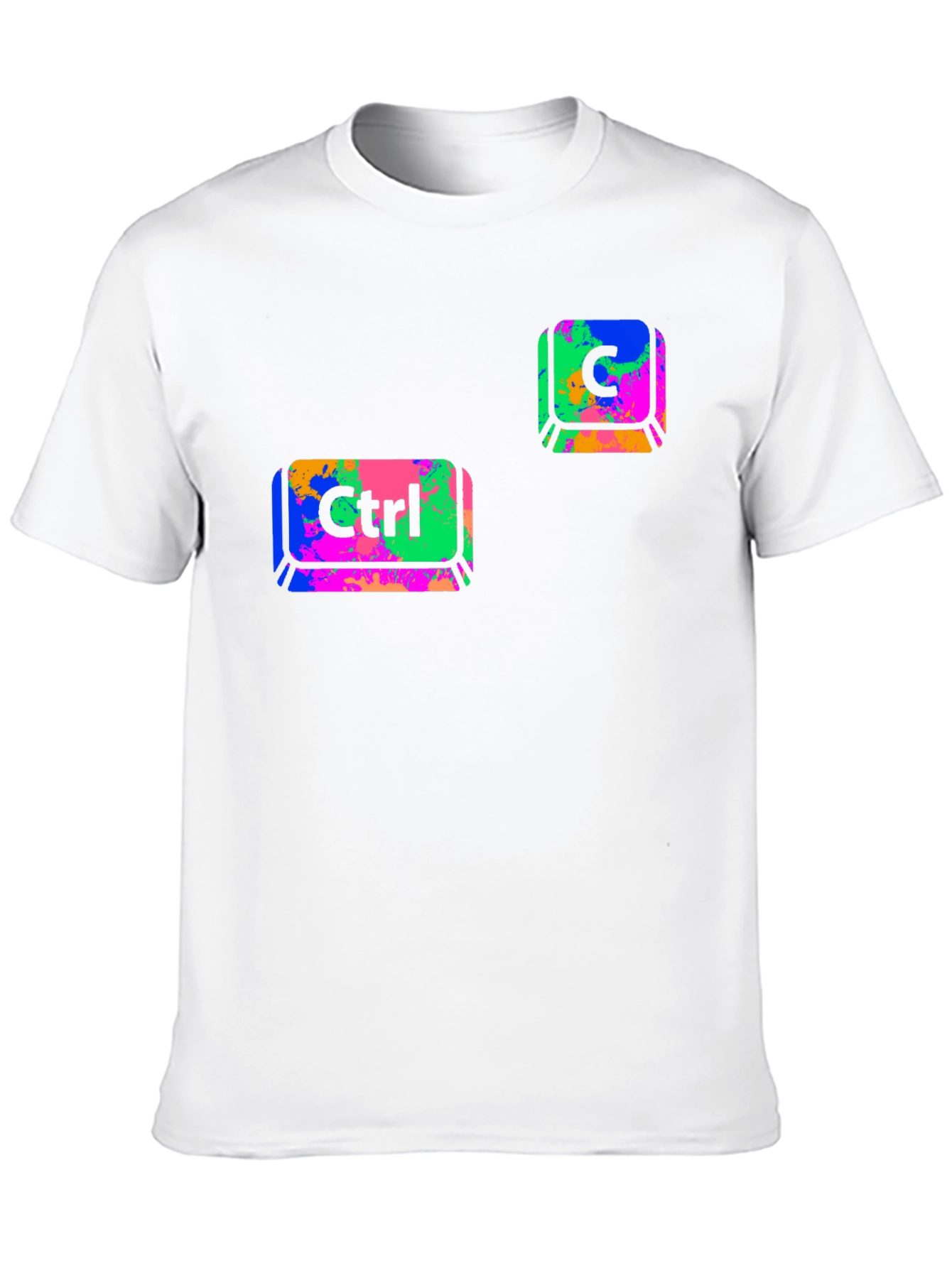 Ctrl+C Black T-Shirt - Computer Keyboard Design