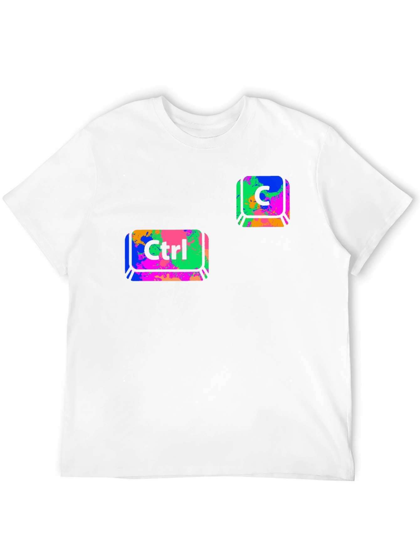 Ctrl+C Black T-Shirt - Computer Keyboard Design