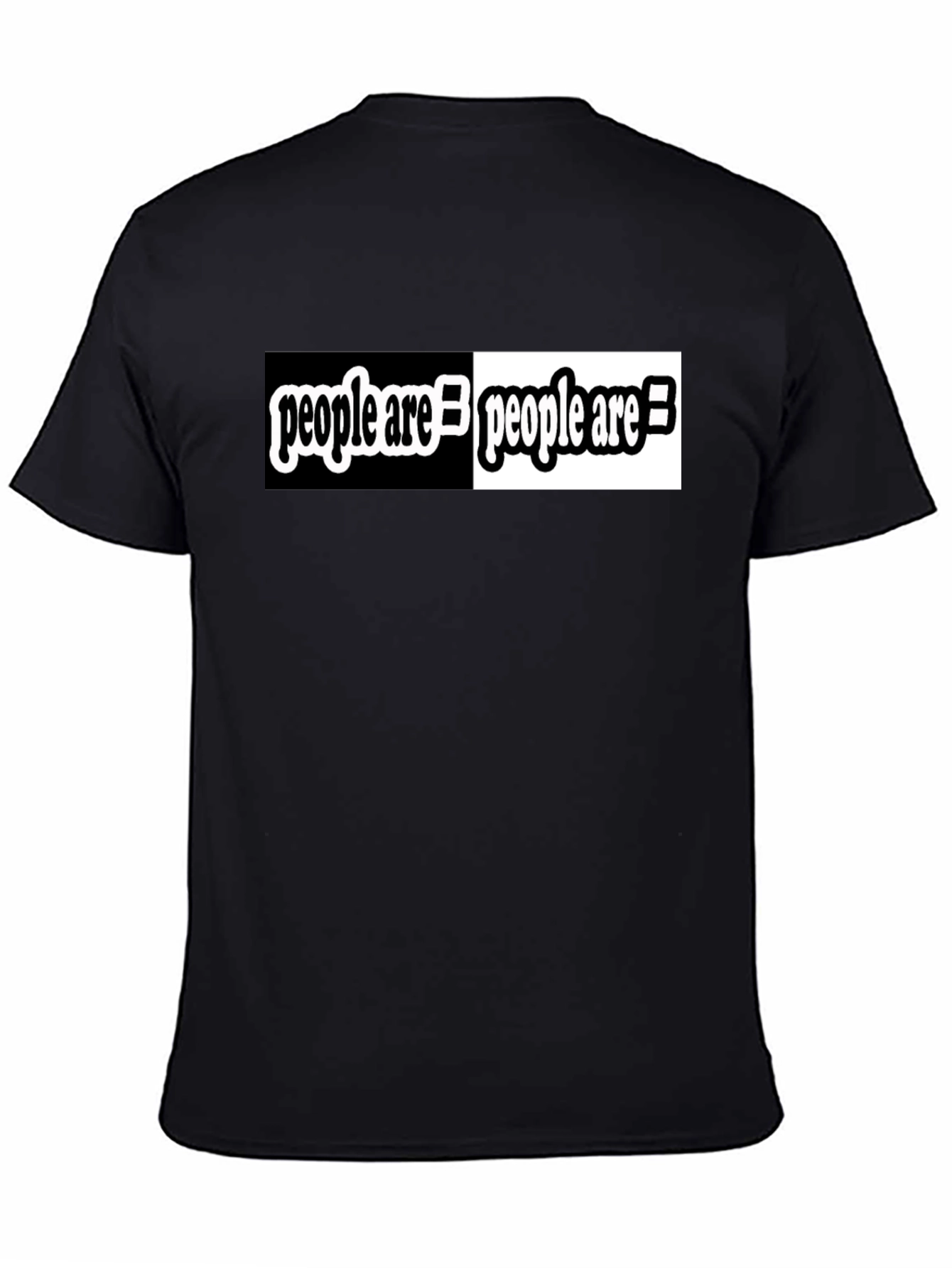 People Are Equal Black Crew Neck T-Shirt