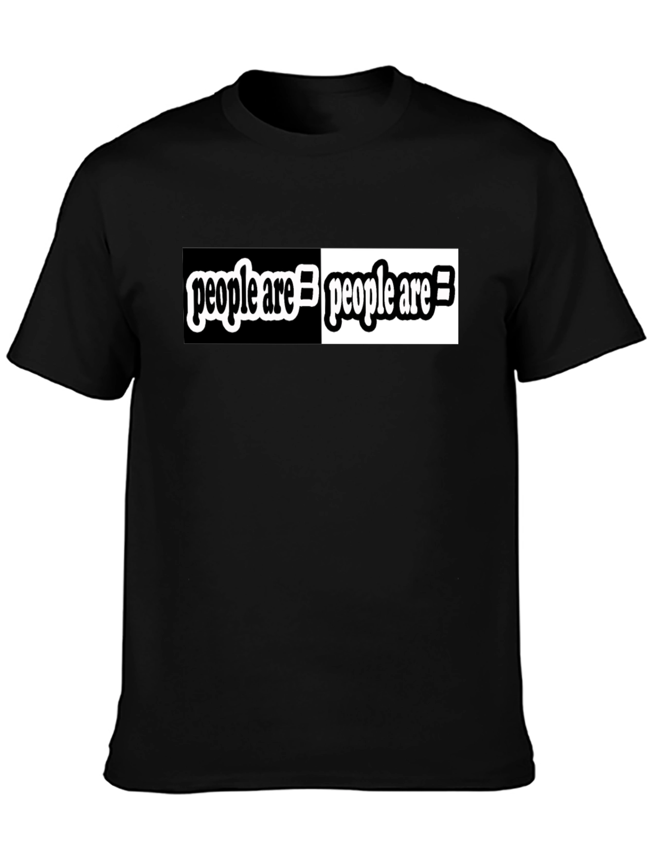 People Are Equal Black Crew Neck T-Shirt