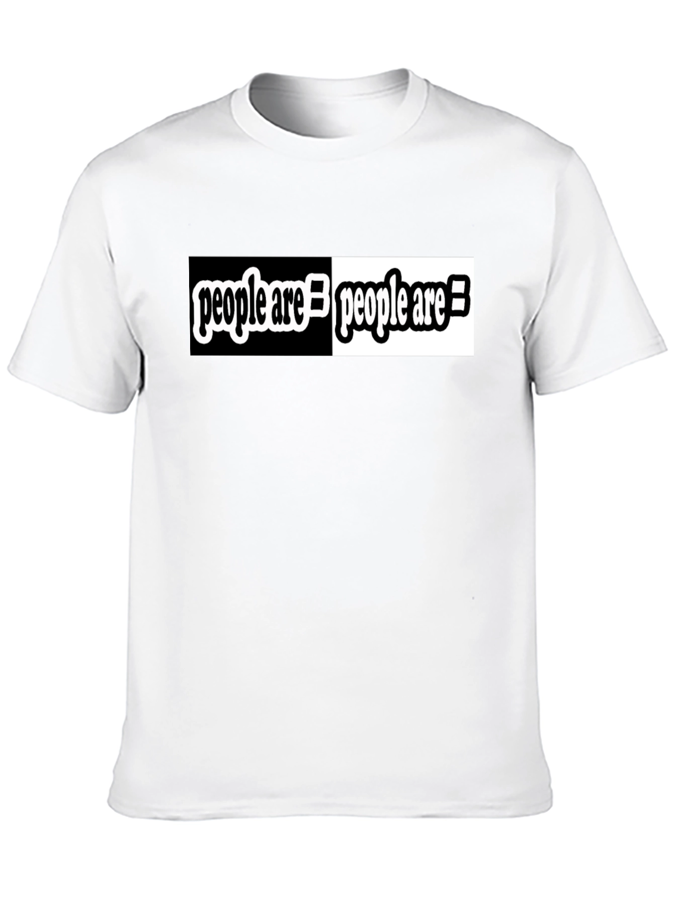 People Are Equal Black Crew Neck T-Shirt