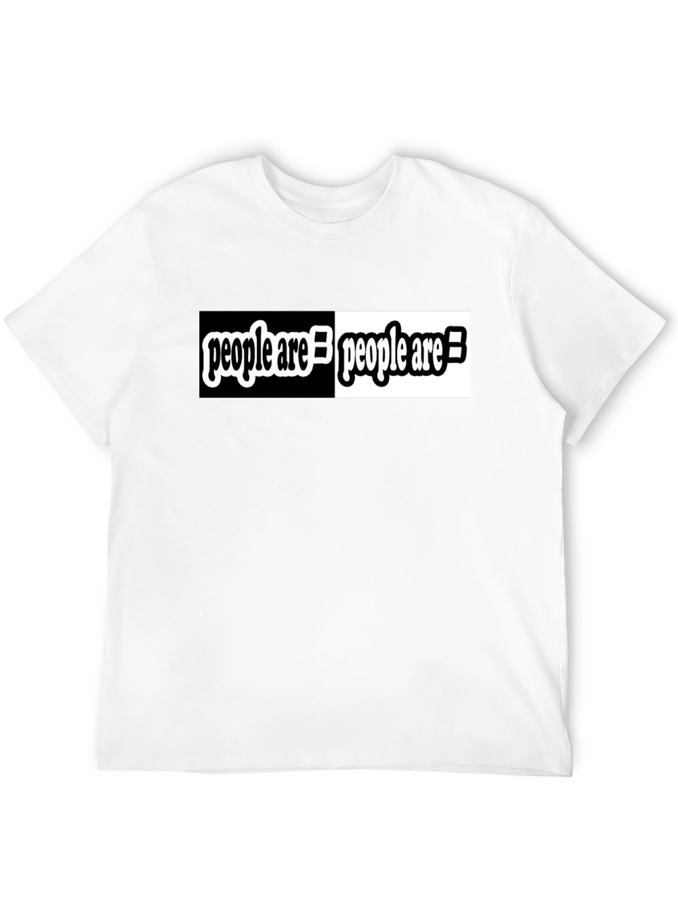 People Are Equal Black Crew Neck T-Shirt