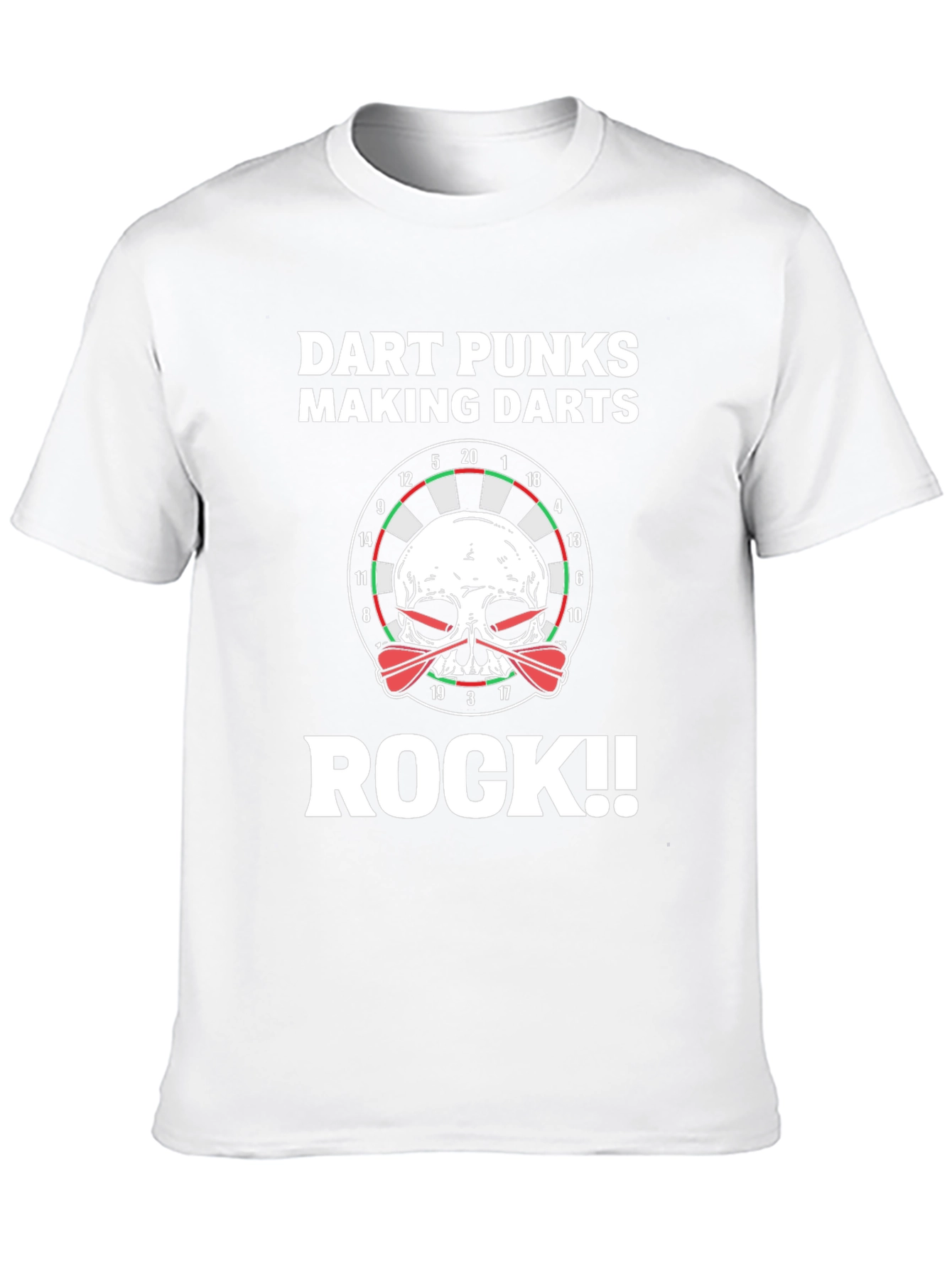 Dart Punks Rock T-Shirt - Skull Dartboard Graphic Tee