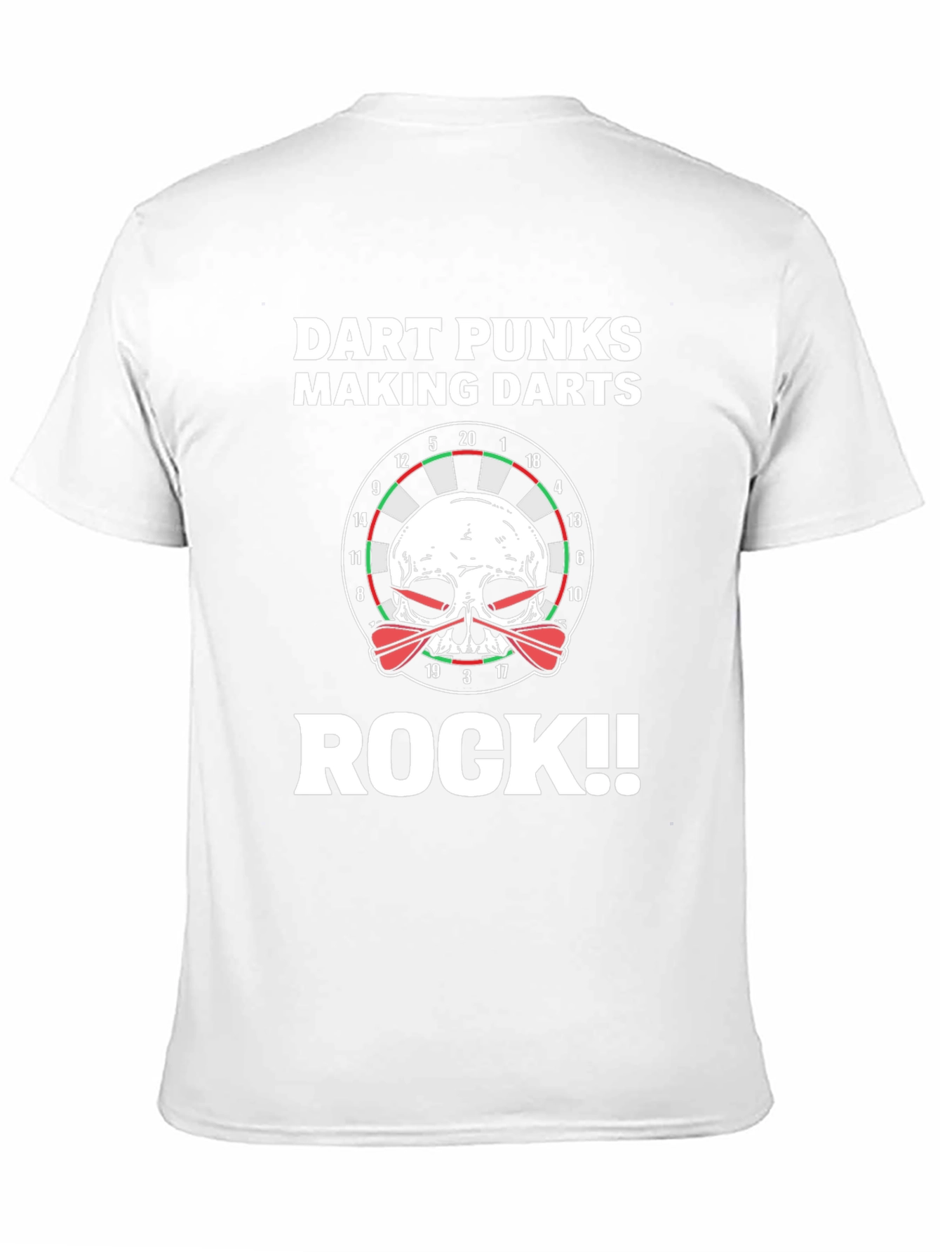 Dart Punks Rock T-Shirt - Skull Dartboard Graphic Tee