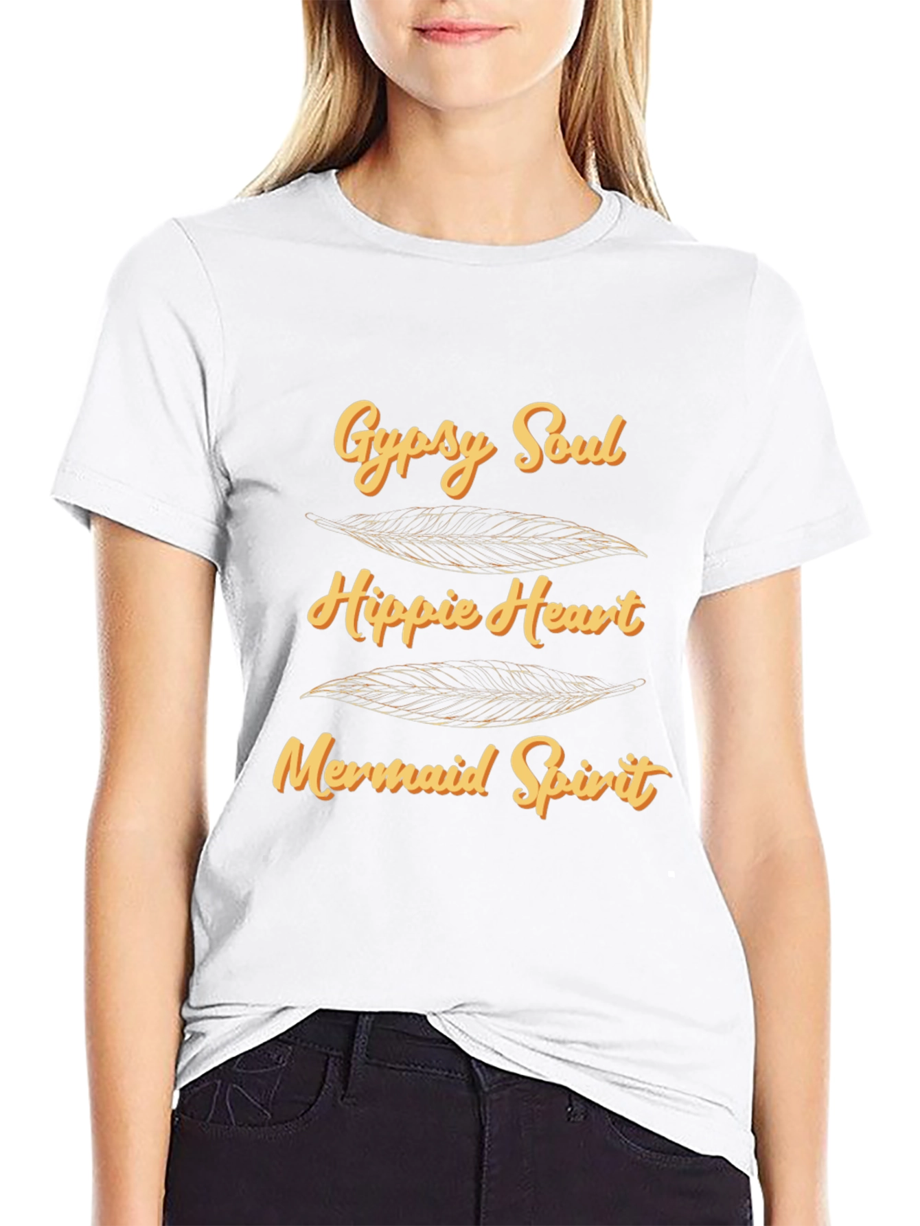 Gypsy Soul Hippie Heart Mermaid Spirit Graphic T-Shirt