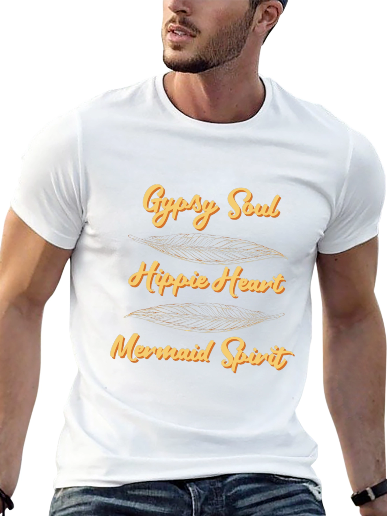 Gypsy Soul Hippie Heart Mermaid Spirit Graphic T-Shirt