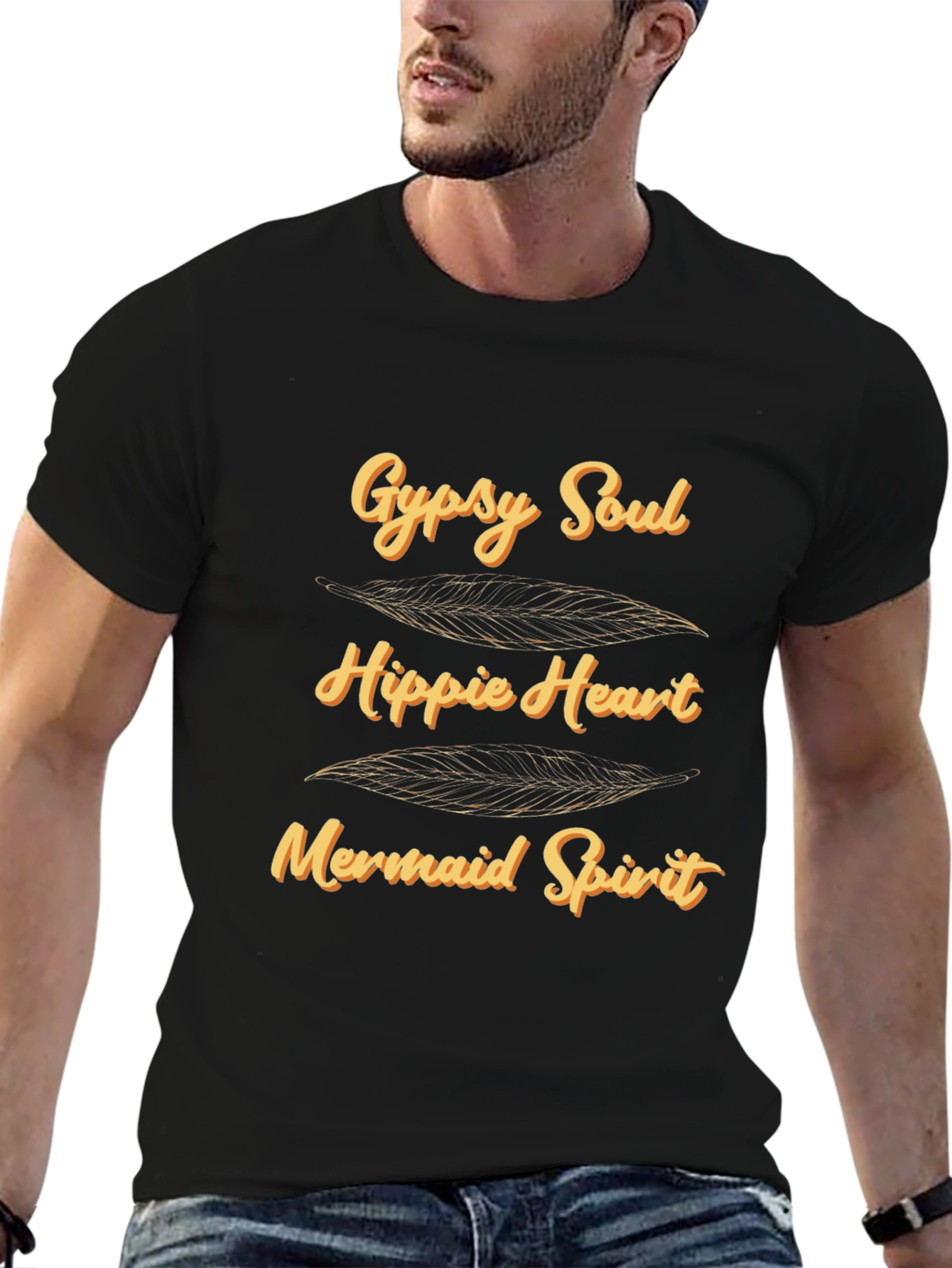 Gypsy Soul Hippie Heart Mermaid Spirit Graphic T-Shirt
