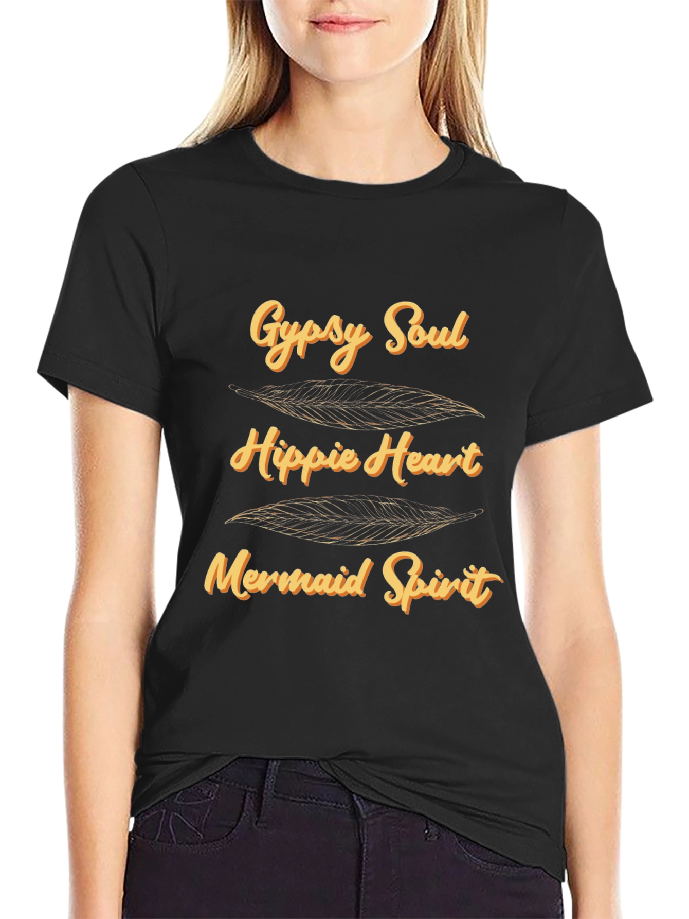 Gypsy Soul Hippie Heart Mermaid Spirit Graphic T-Shirt