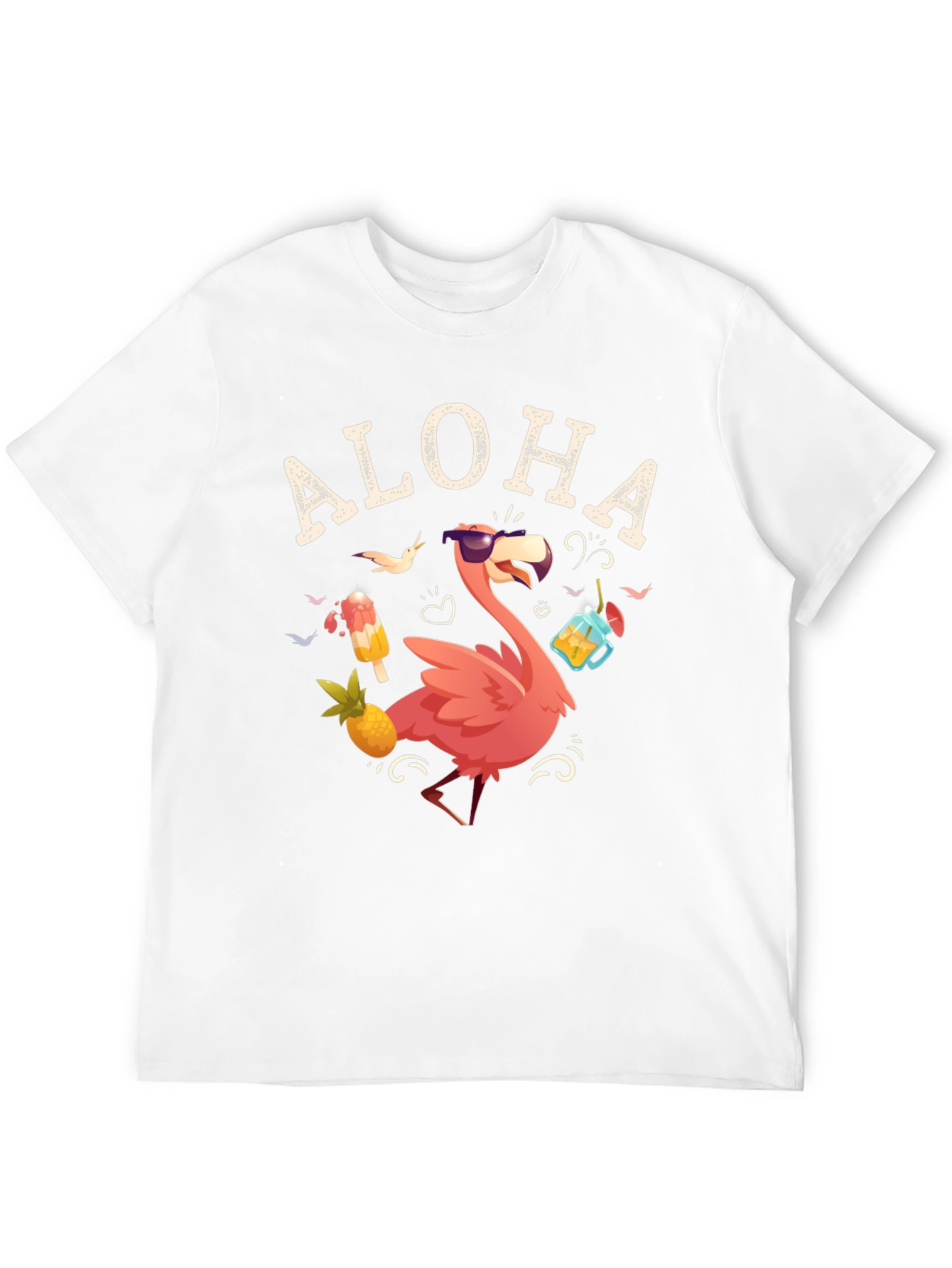 Aloha Flamingo T-Shirt - Tropical Summer Vibes