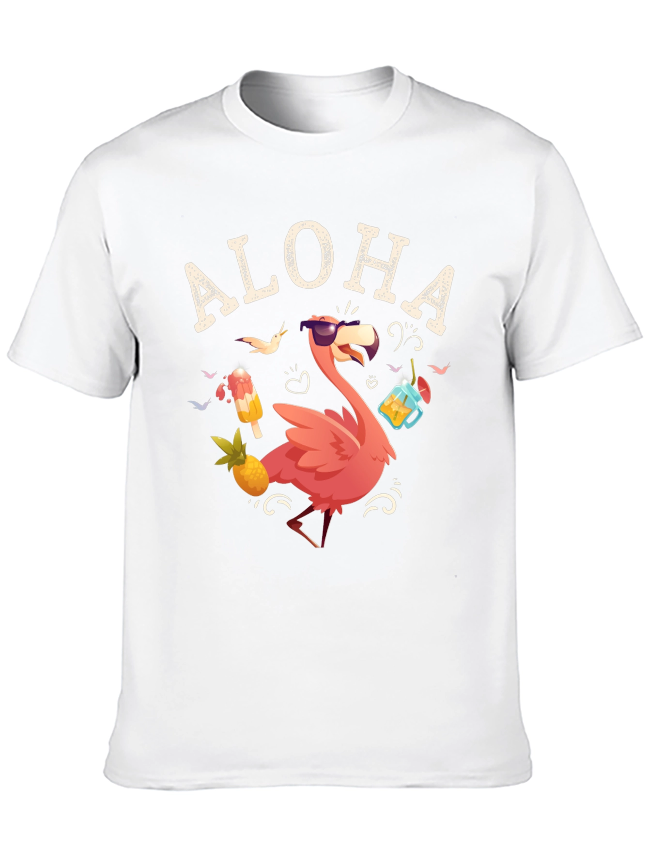 Aloha Flamingo T-Shirt - Tropical Summer Vibes
