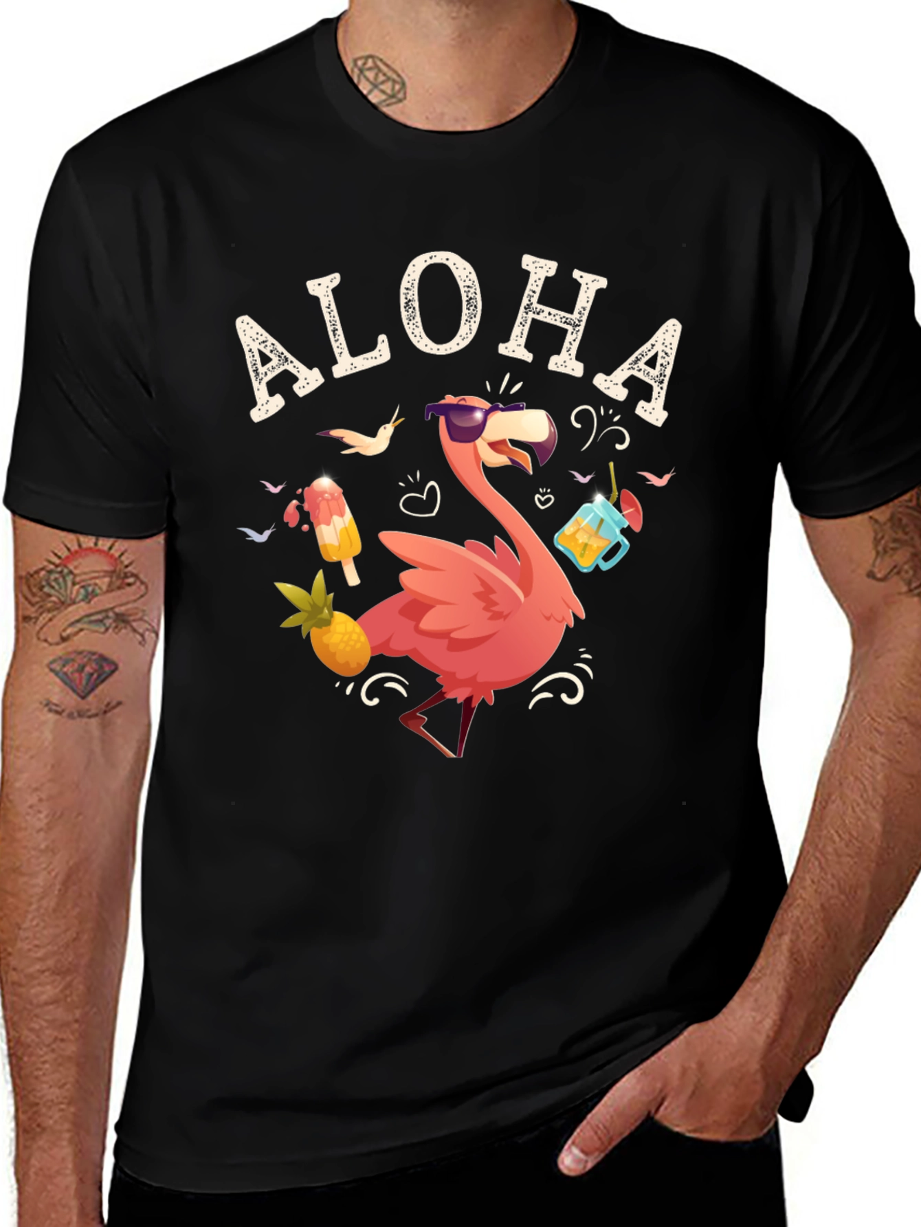 Aloha Flamingo T-Shirt - Tropical Summer Vibes
