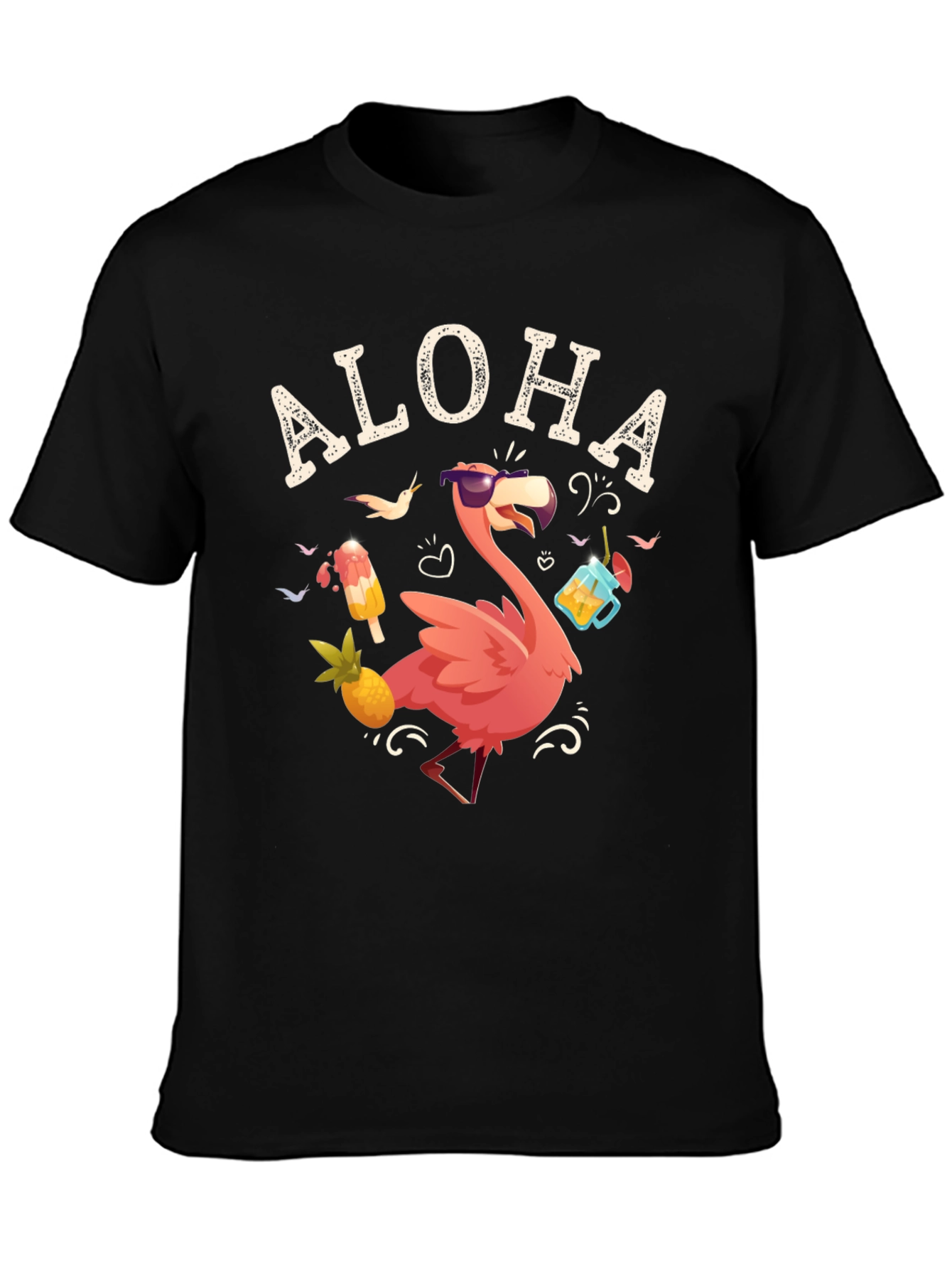 Aloha Flamingo T-Shirt - Tropical Summer Vibes