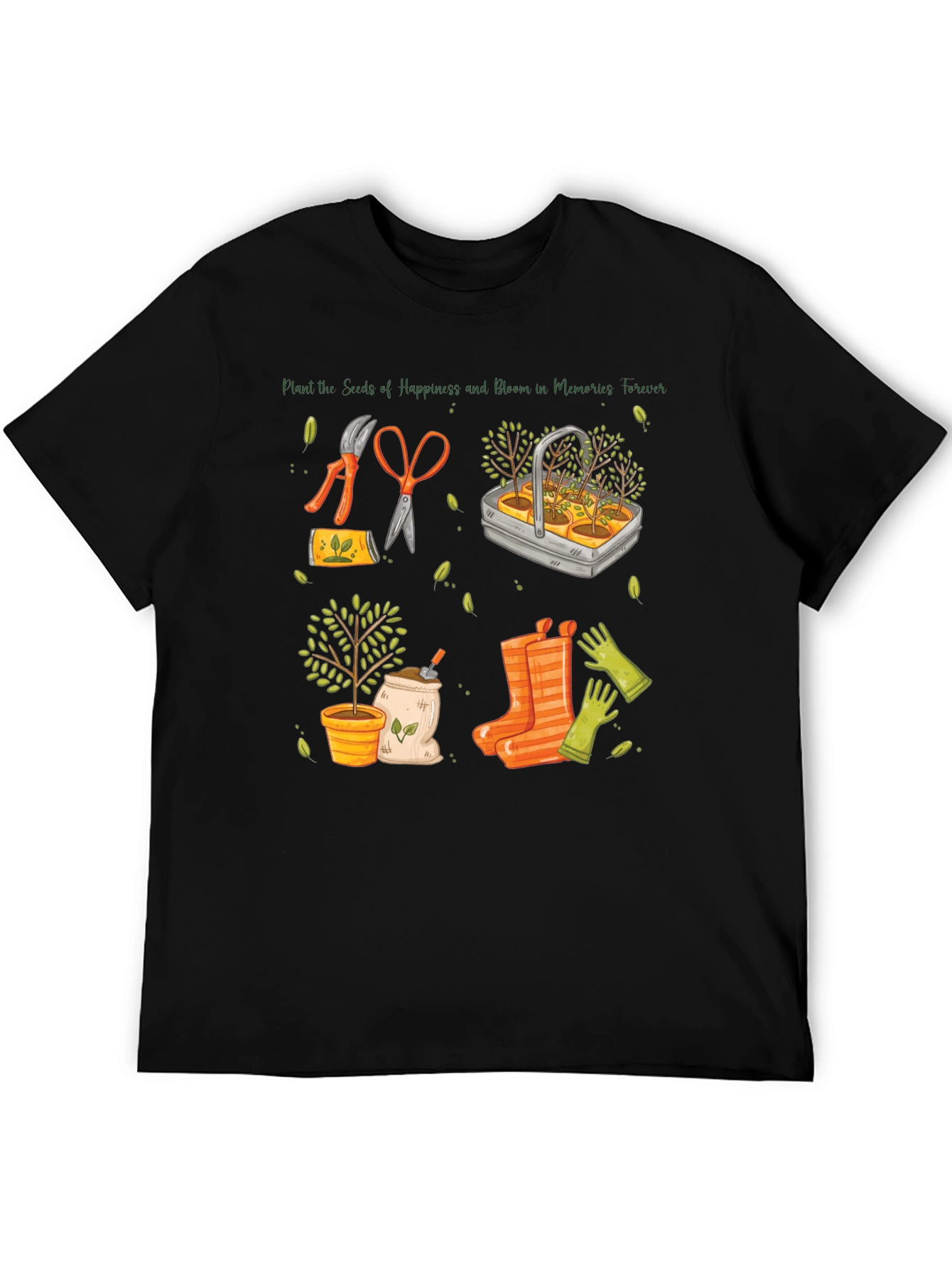 Gardening Memories T-Shirt - Plant Seeds of Happiness