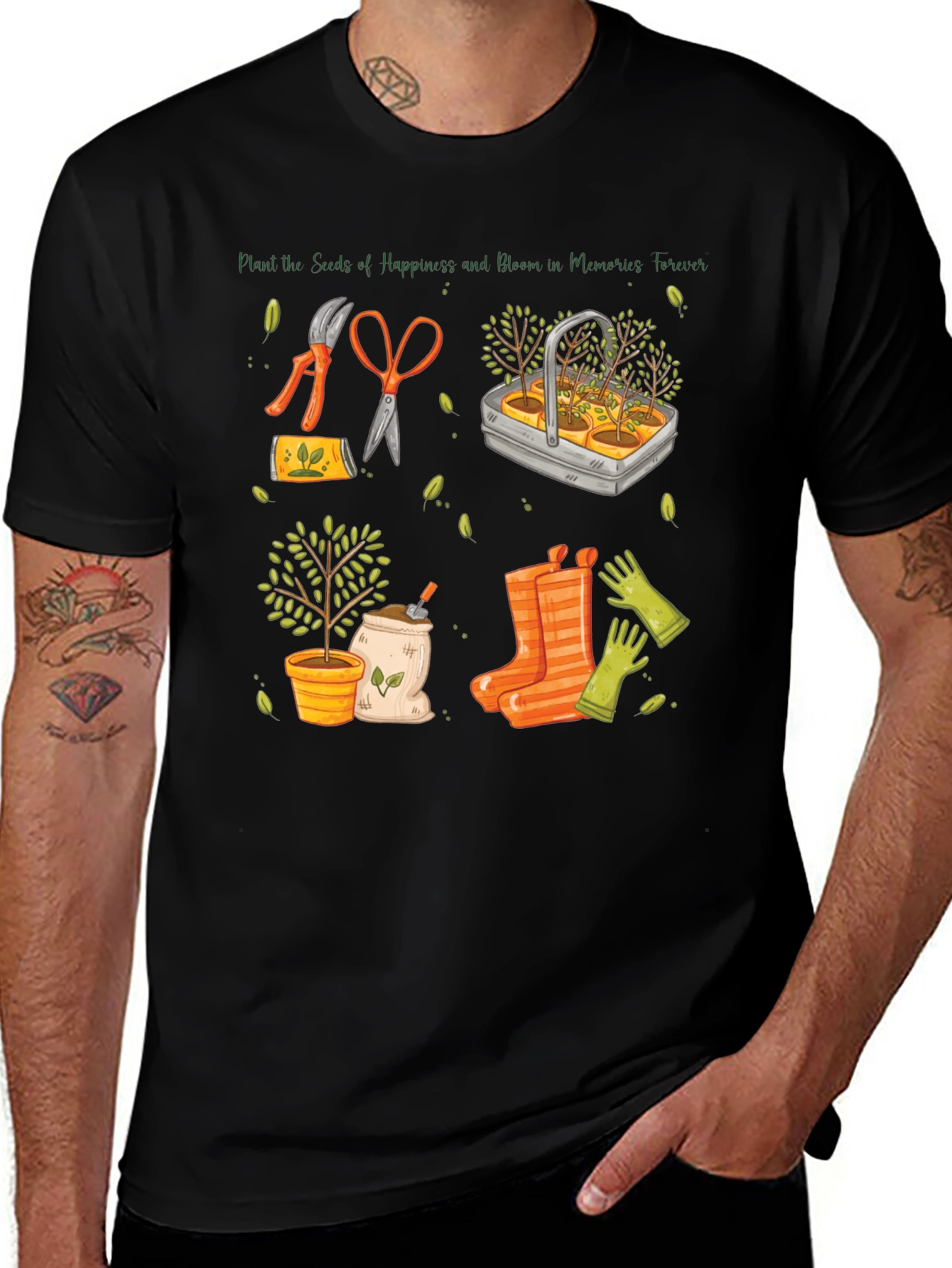 Gardening Memories T-Shirt - Plant Seeds of Happiness