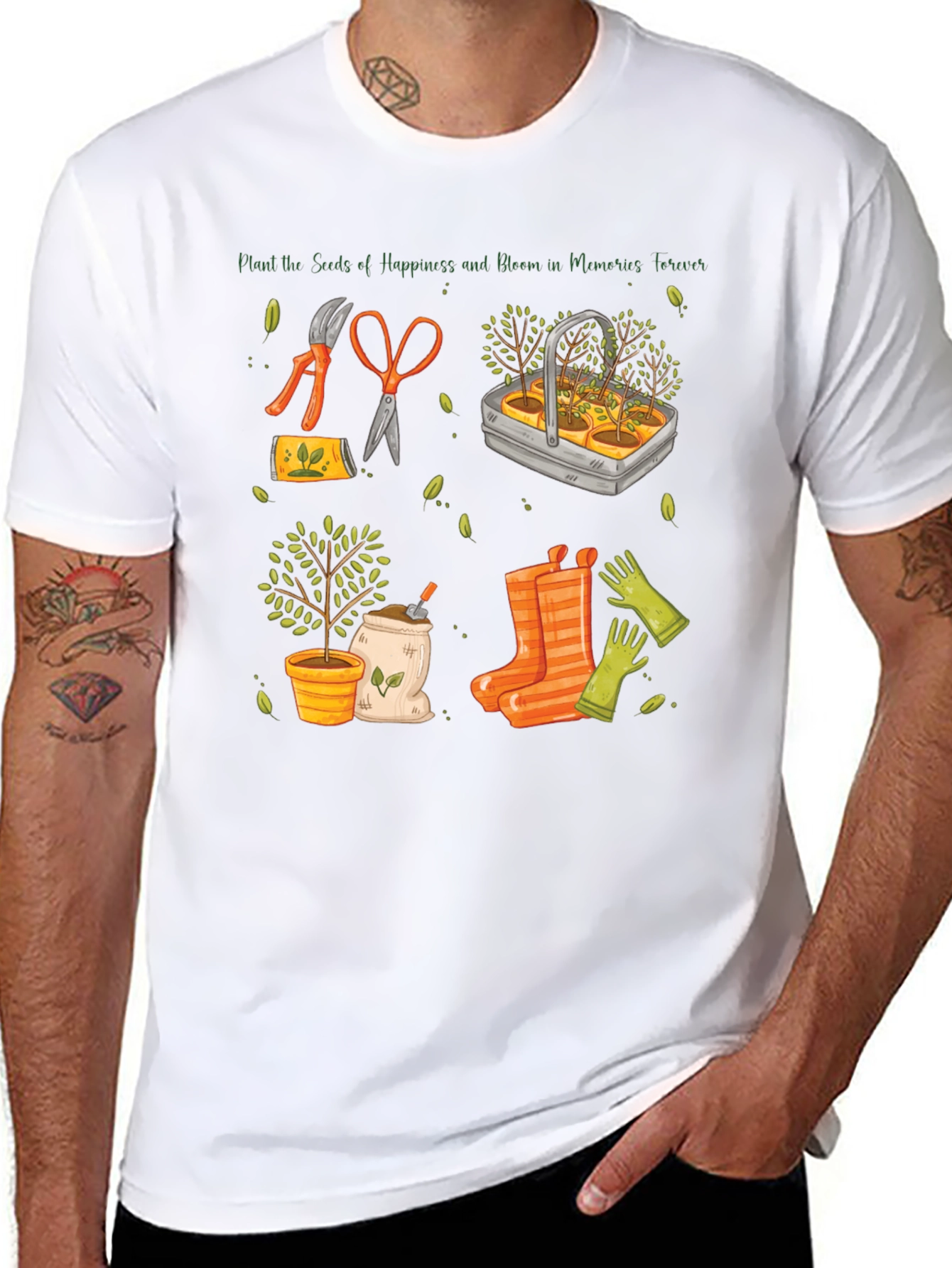 Gardening Memories T-Shirt - Plant Seeds of Happiness