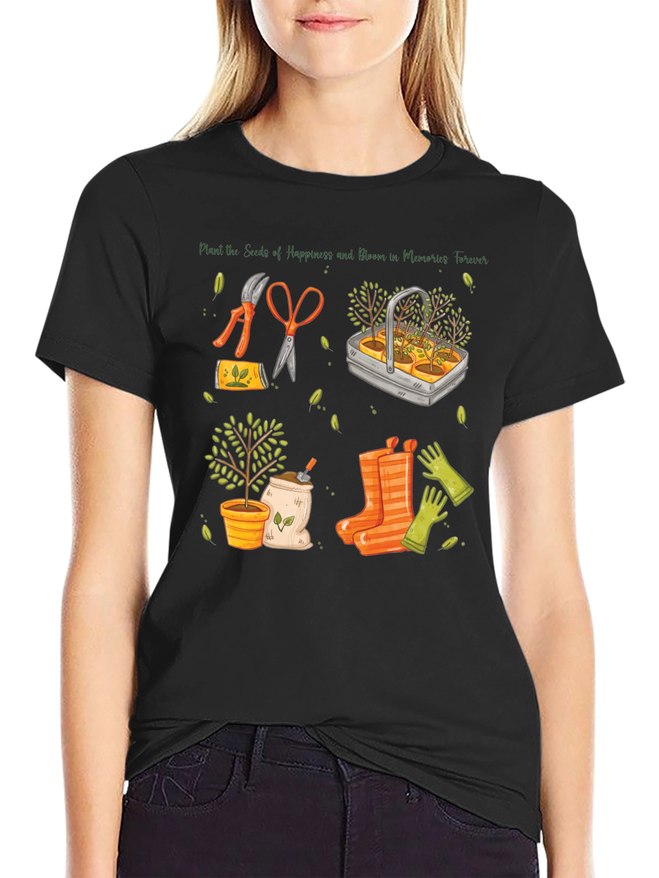 Gardening Memories T-Shirt - Plant Seeds of Happiness