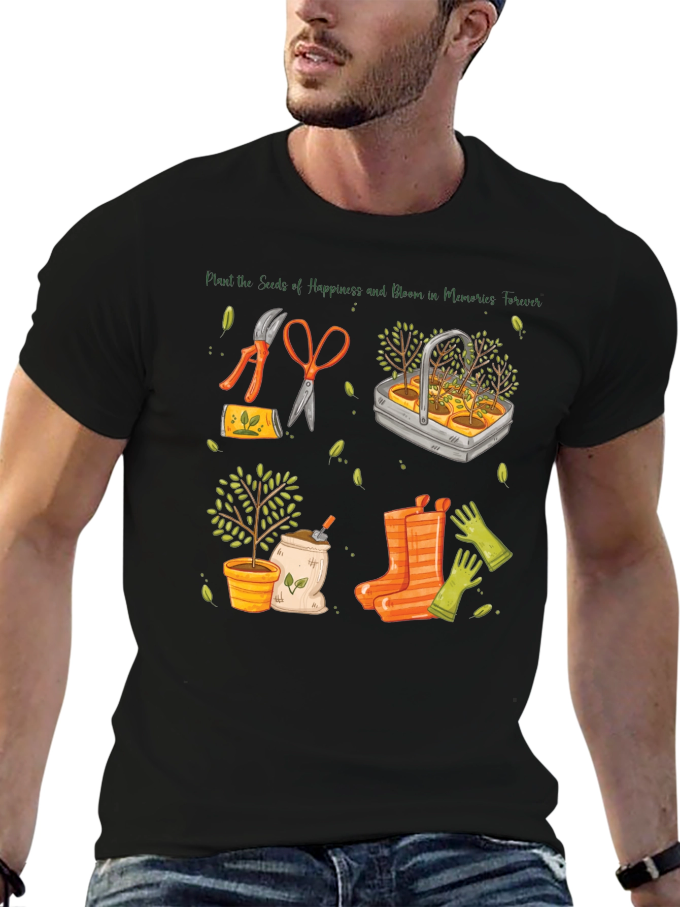 Gardening Memories T-Shirt - Plant Seeds of Happiness