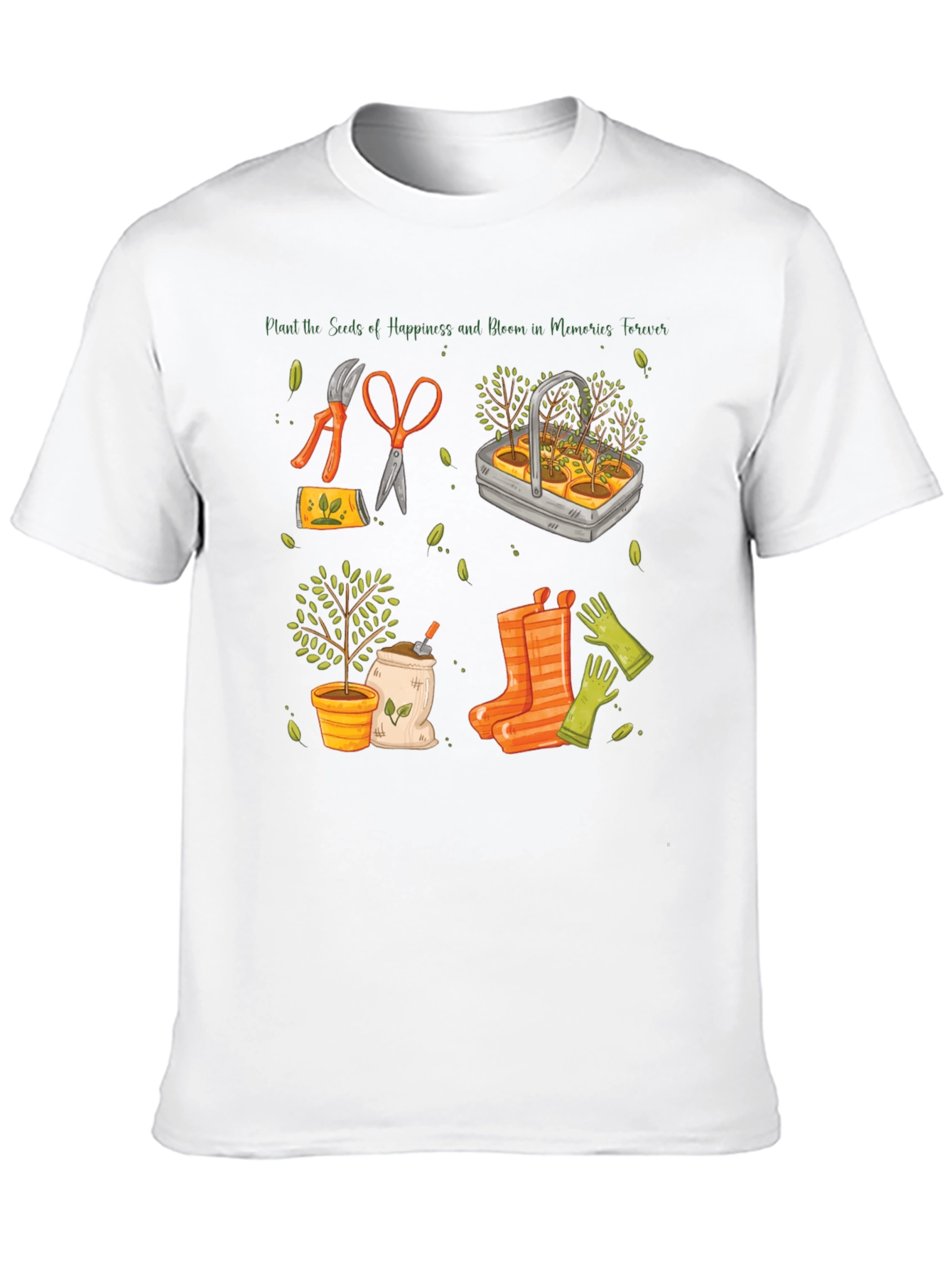 Gardening Memories T-Shirt - Plant Seeds of Happiness