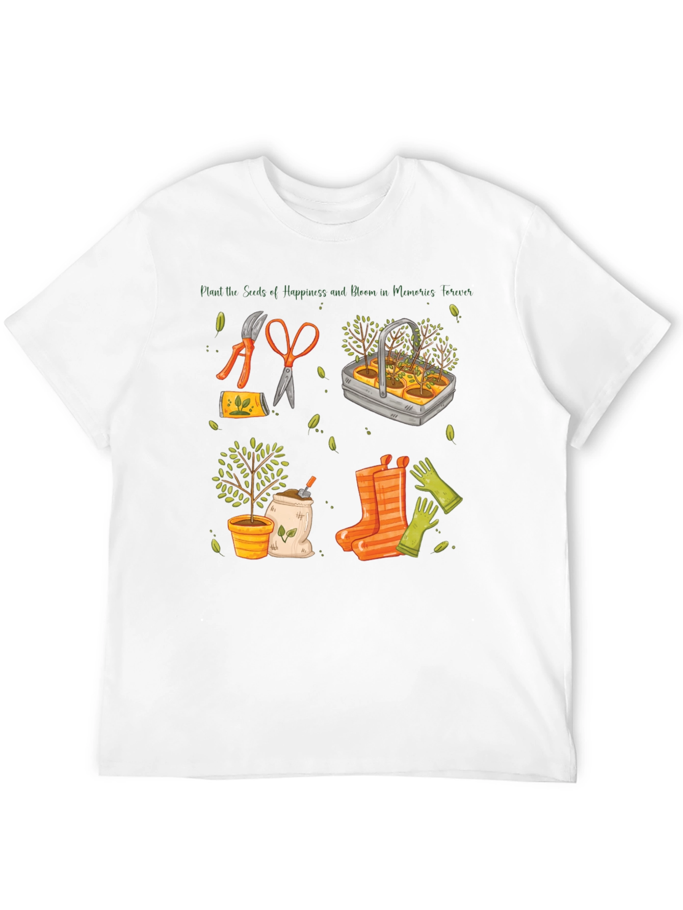 Gardening Memories T-Shirt - Plant Seeds of Happiness