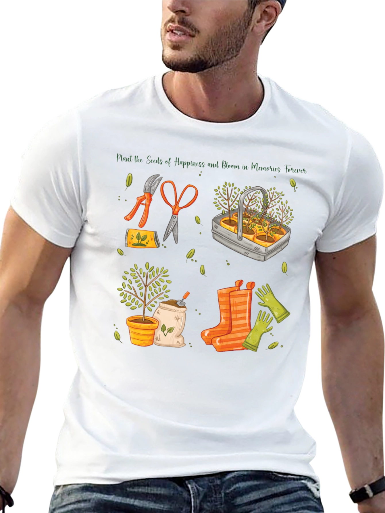 Gardening Memories T-Shirt - Plant Seeds of Happiness