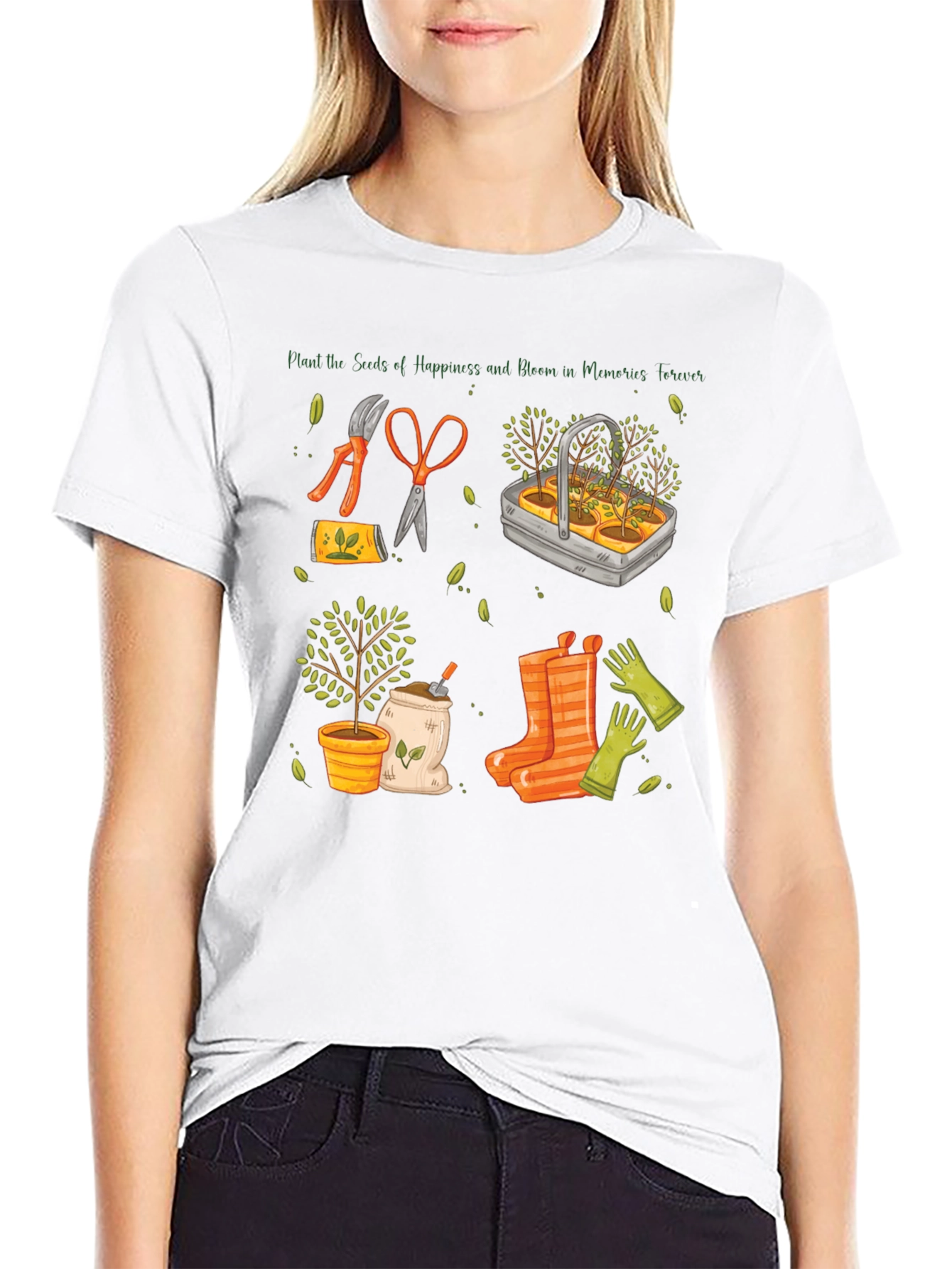 Gardening Memories T-Shirt - Plant Seeds of Happiness