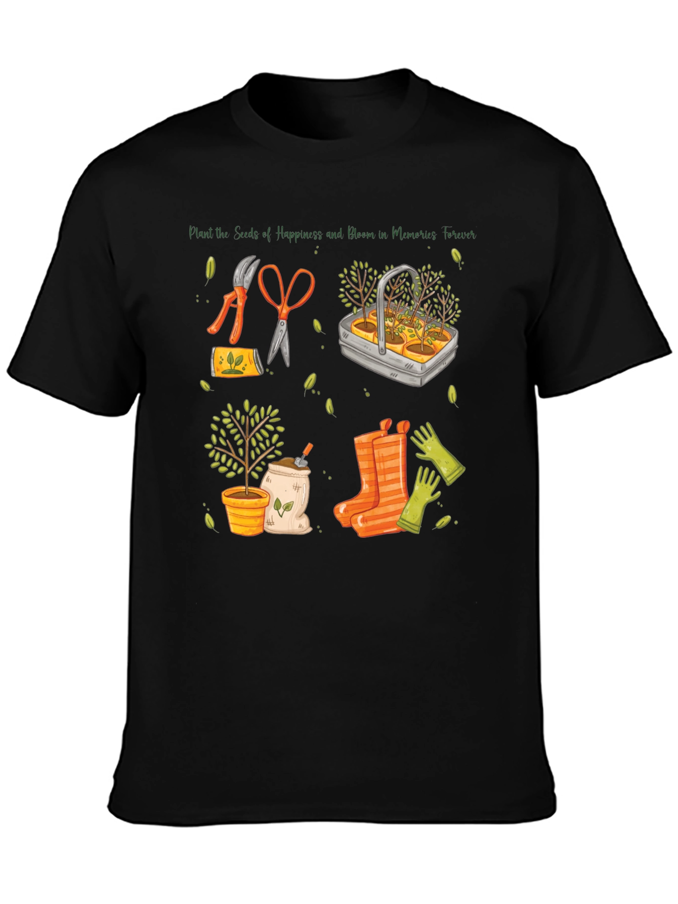 Gardening Memories T-Shirt - Plant Seeds of Happiness