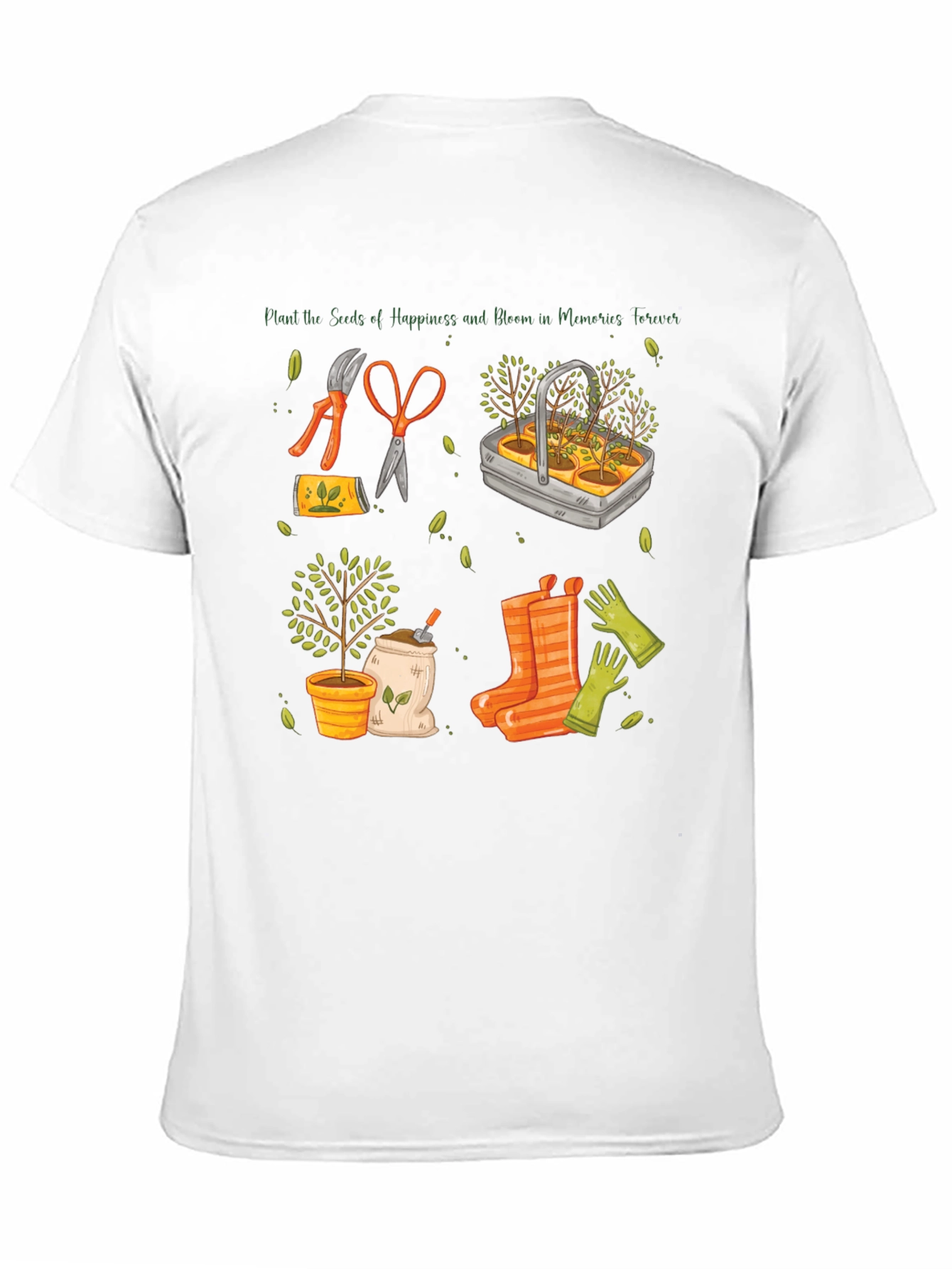 Gardening Memories T-Shirt - Plant Seeds of Happiness