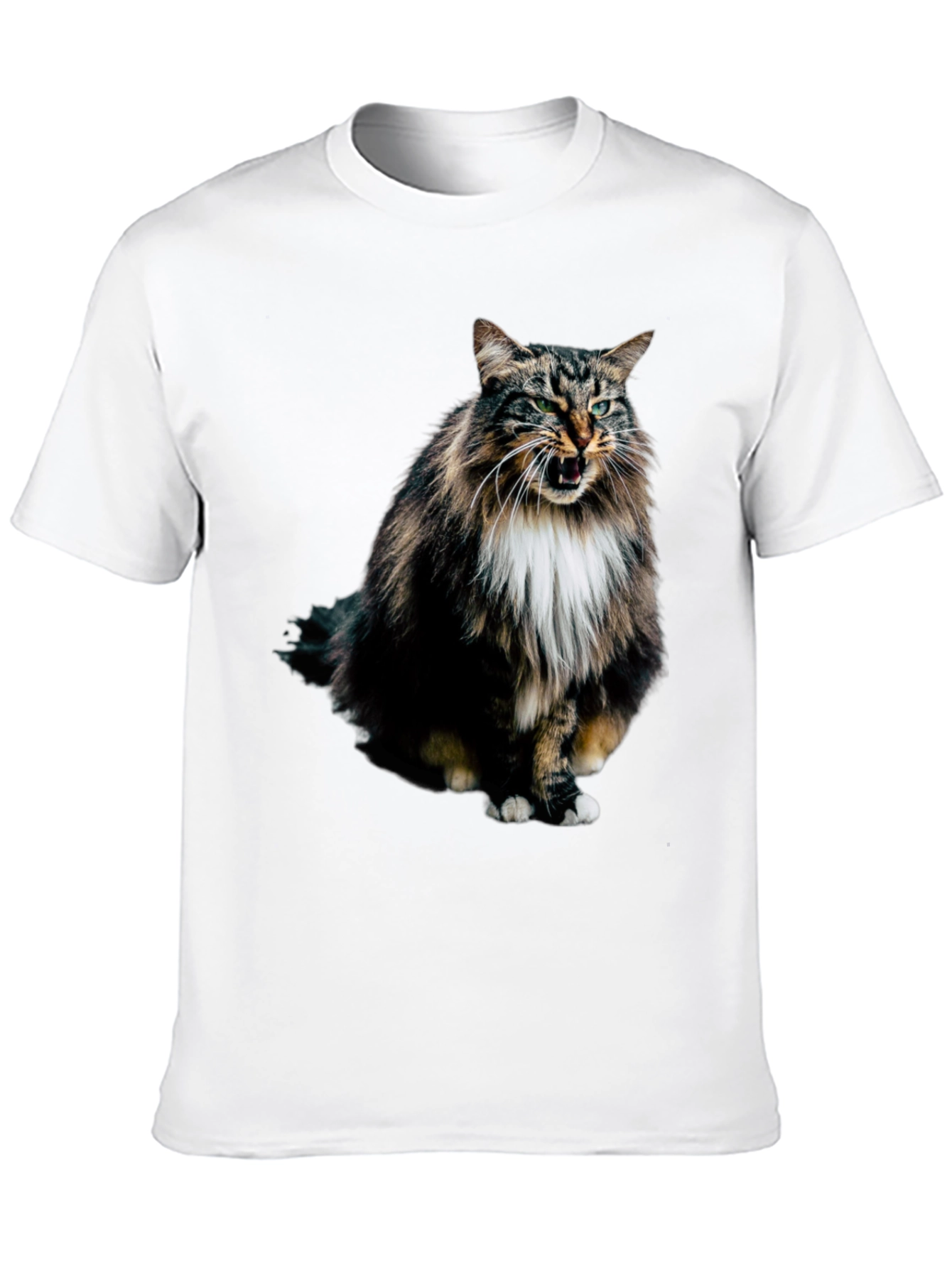 Angry Cat Black T-Shirt - Unique Graphic Tee