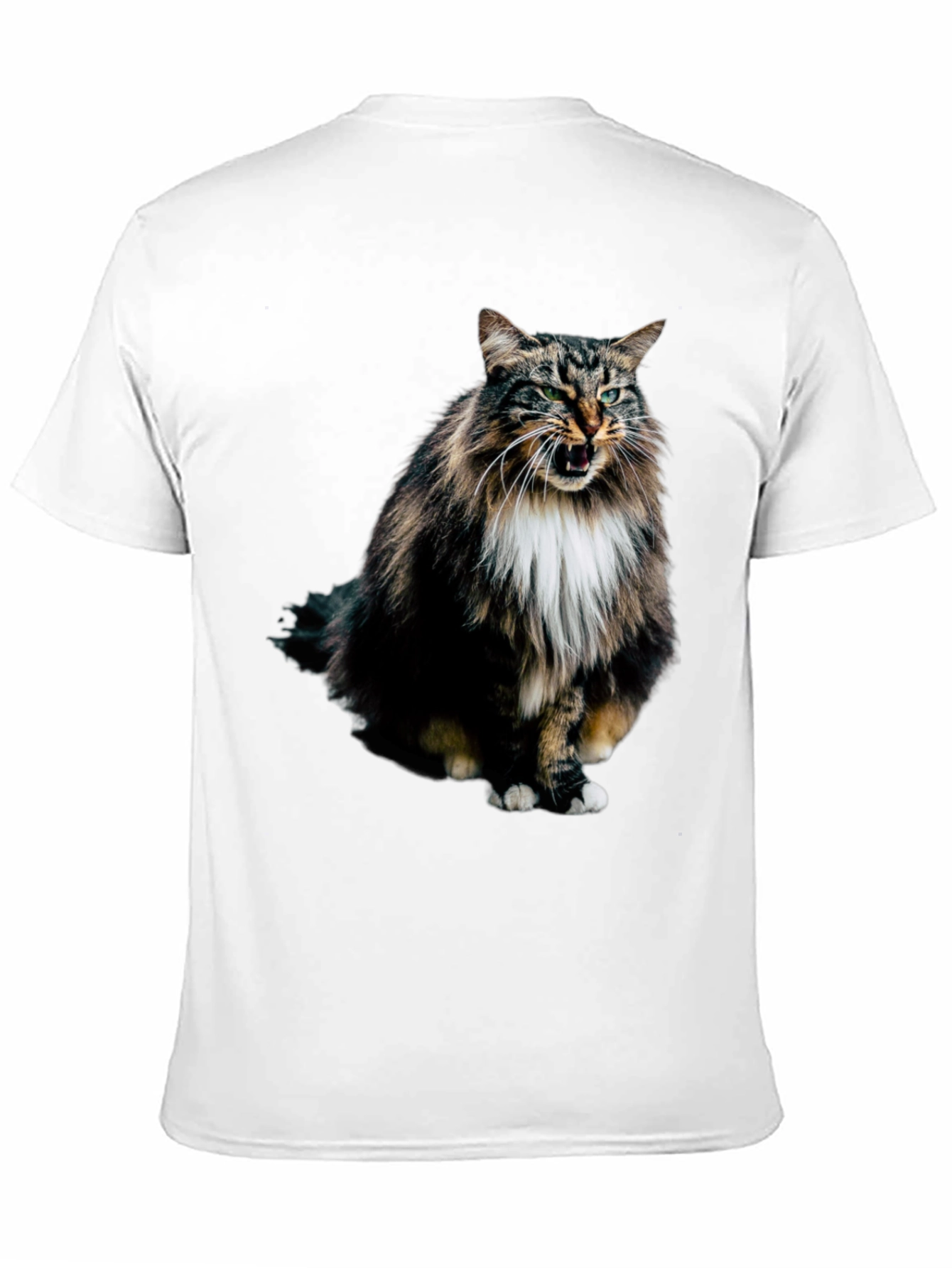 Angry Cat Black T-Shirt - Unique Graphic Tee