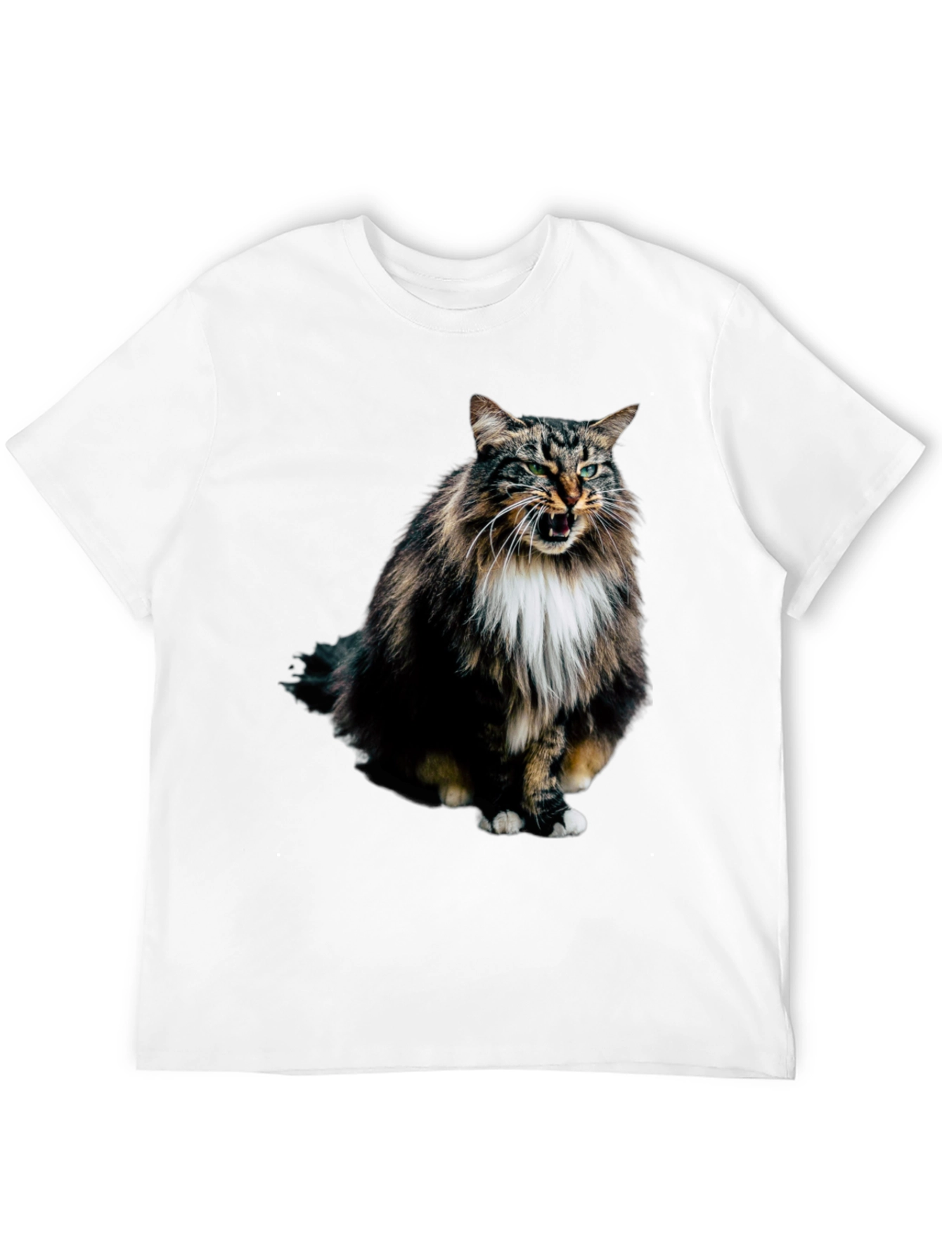Angry Cat Black T-Shirt - Unique Graphic Tee