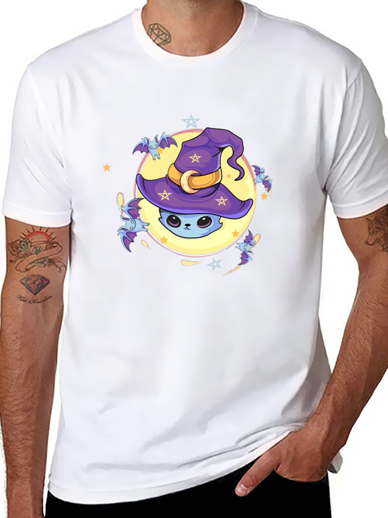 Halloween Cat Moon T-Shirt