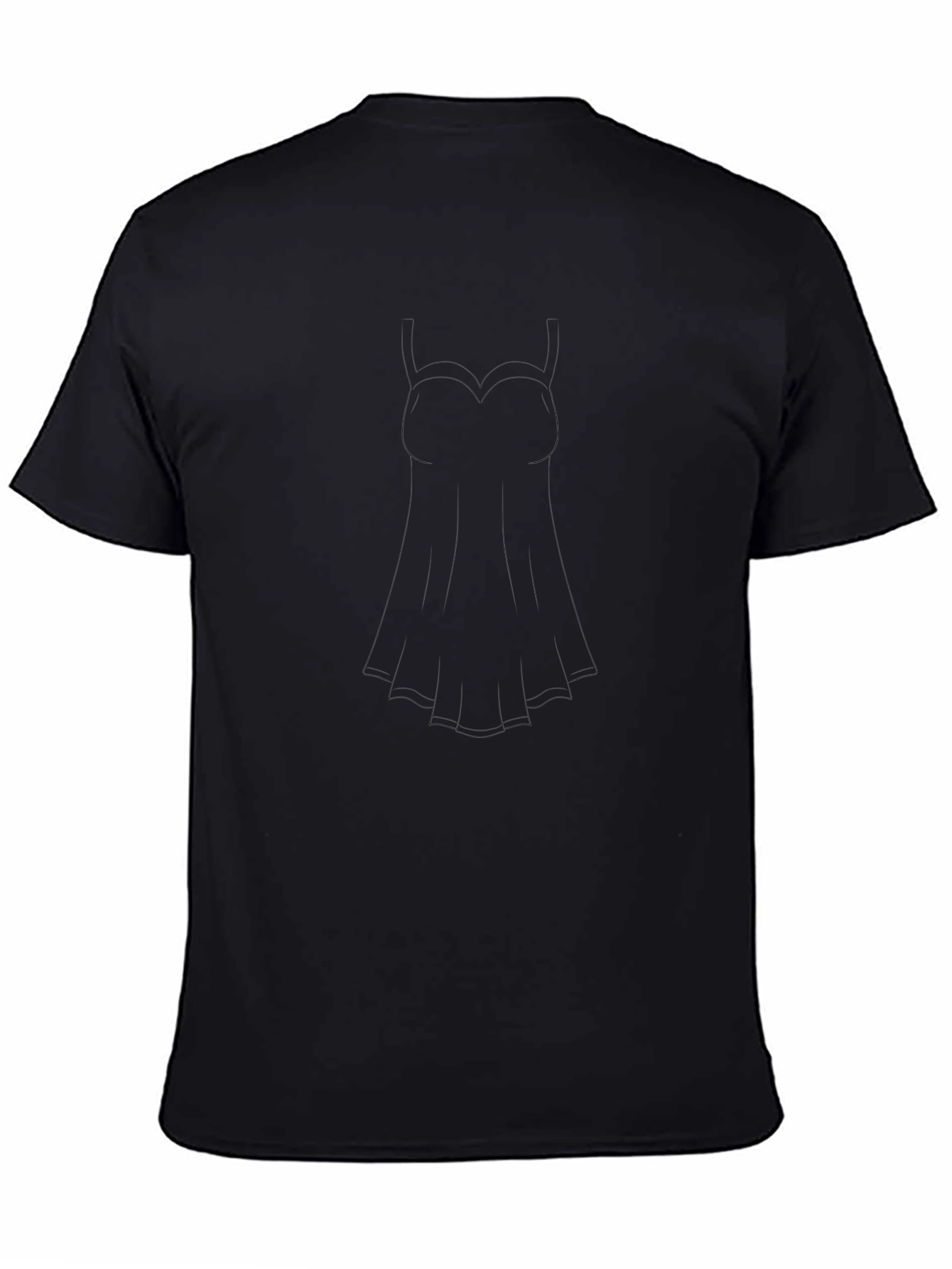 Black T-Shirt with Dress Silhouette