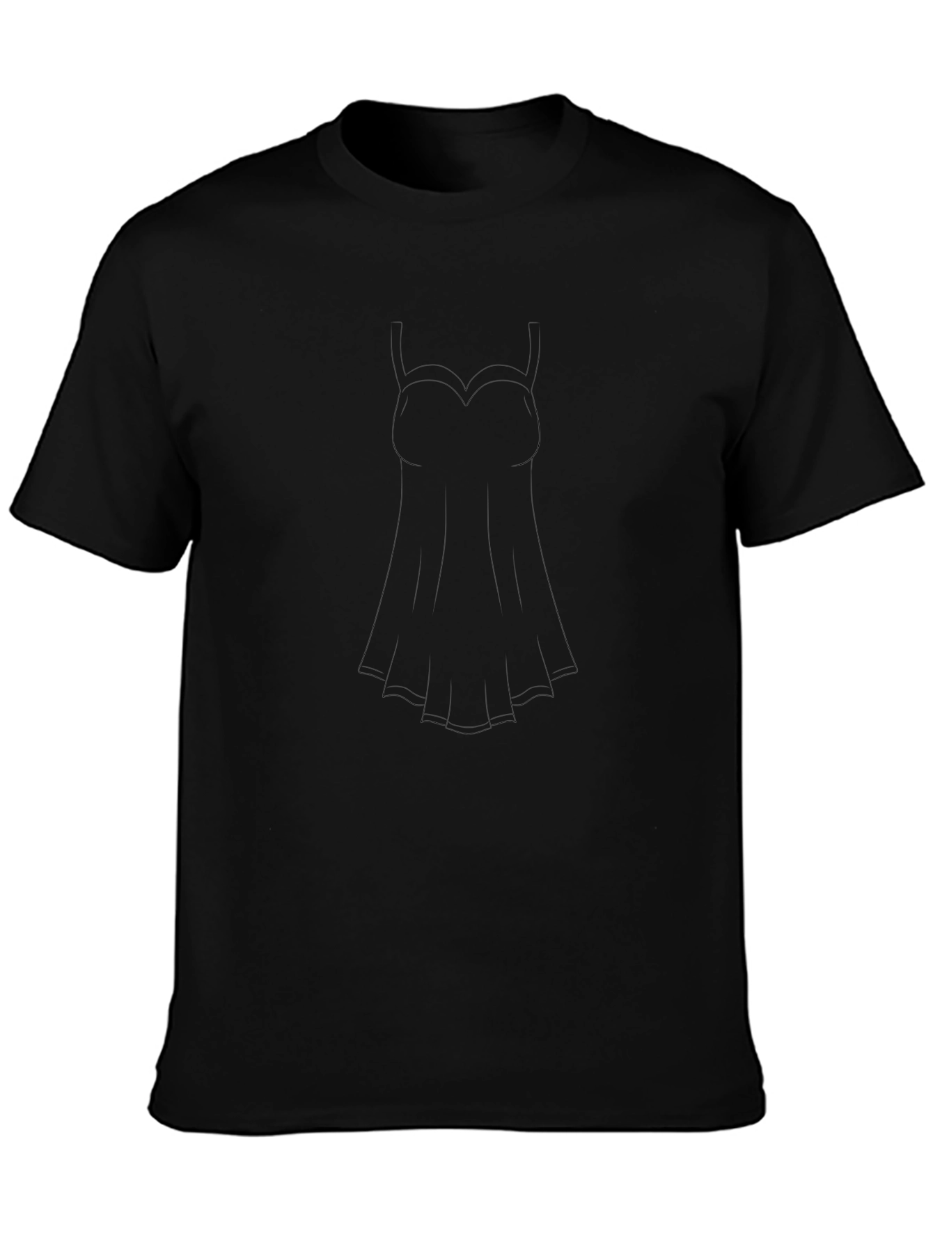 Black T-Shirt with Dress Silhouette