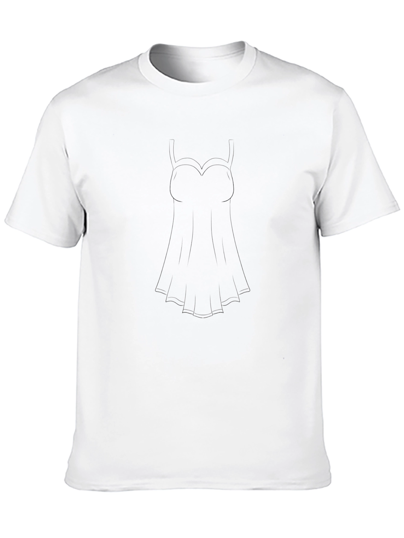 Black T-Shirt with Dress Silhouette