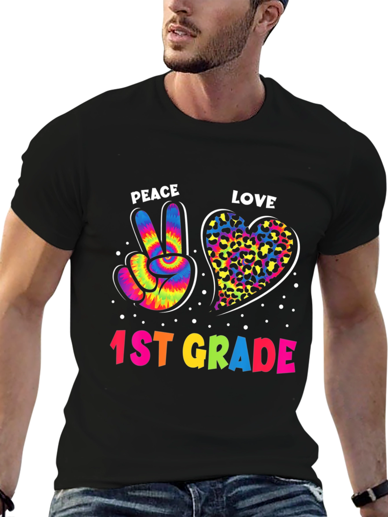Peace Love 1st Grade T-Shirt