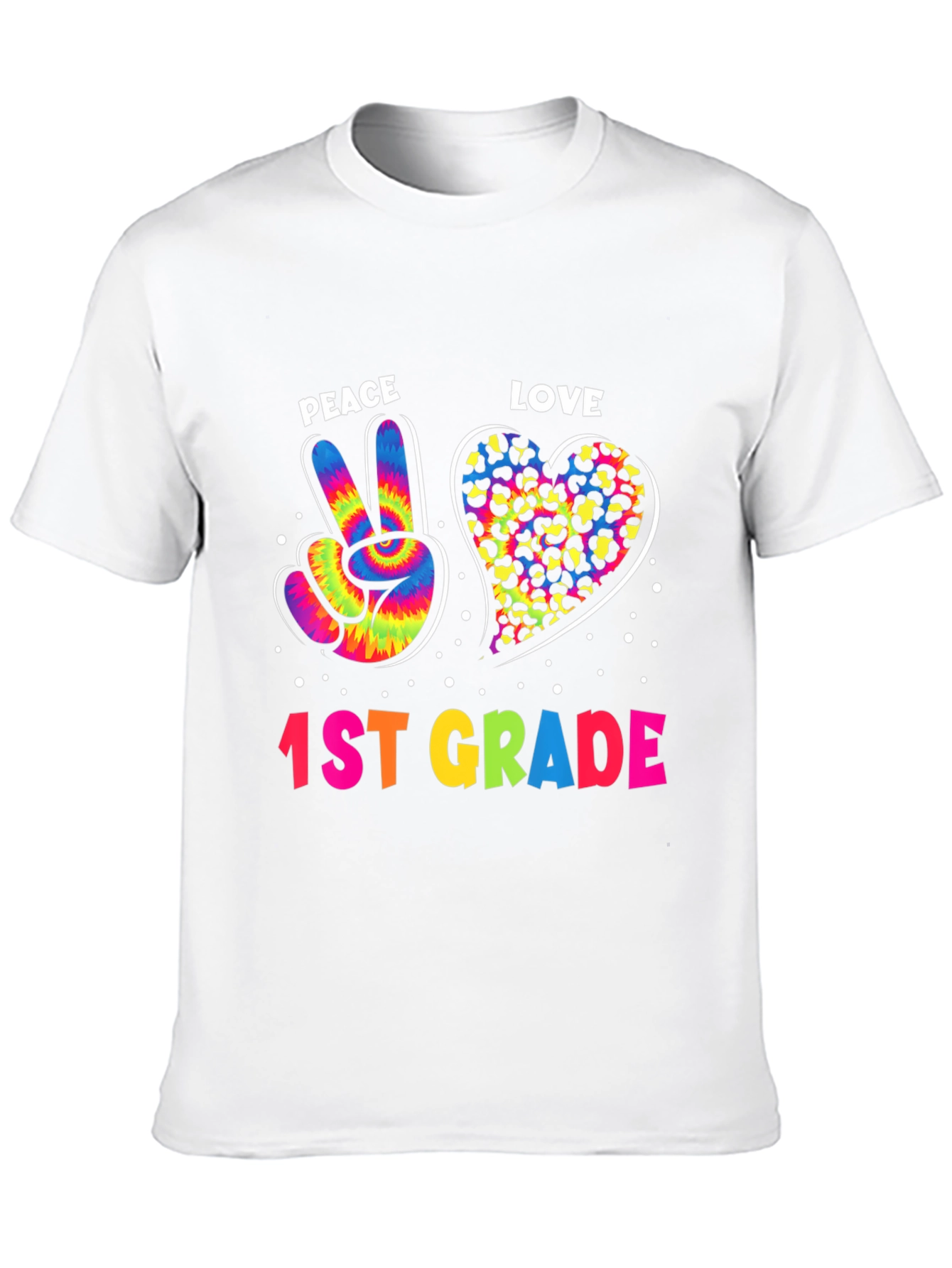 Peace Love 1st Grade T-Shirt
