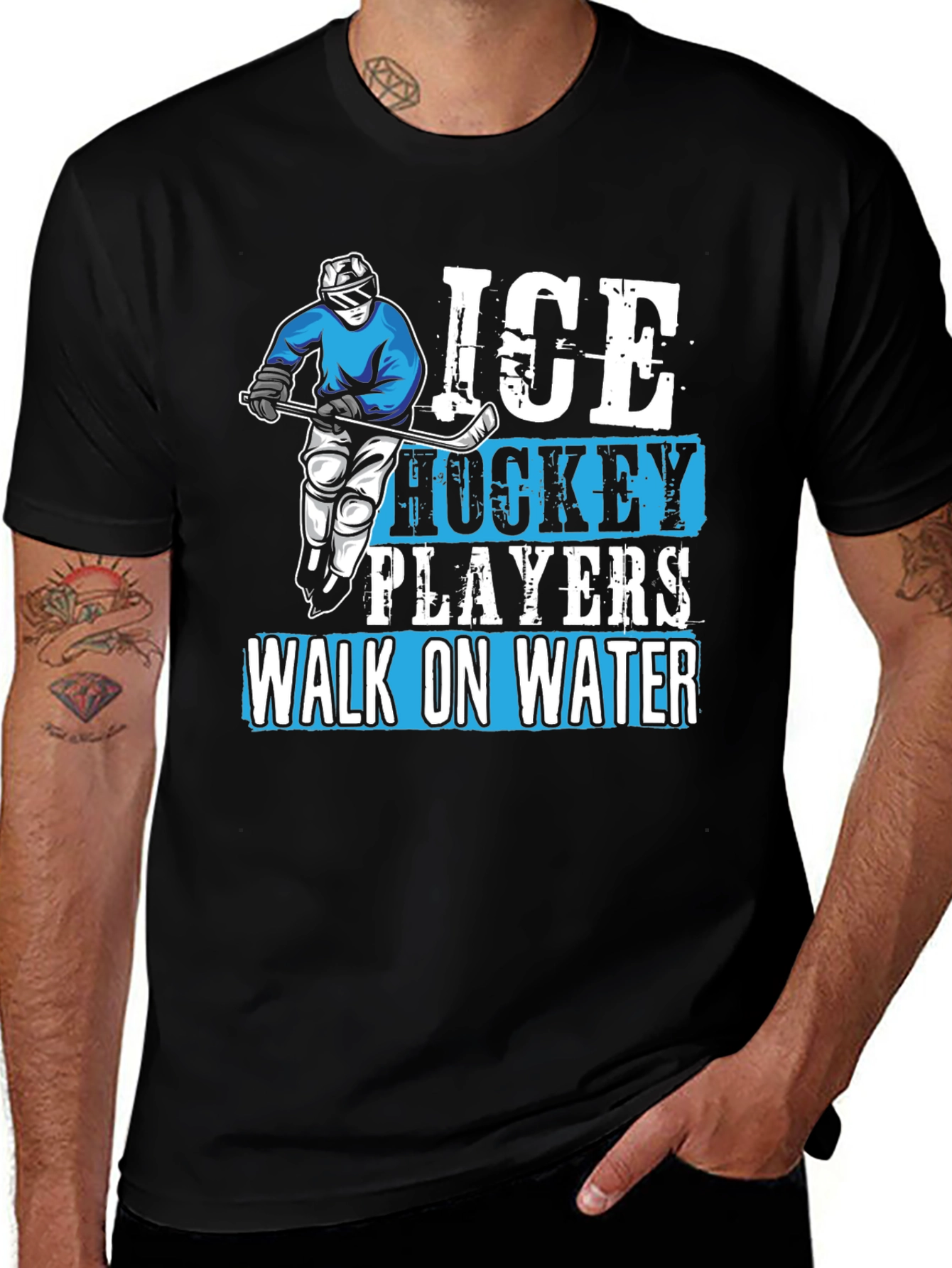 Ice Hockey Player Graphic T-Shirt - Walk On Water